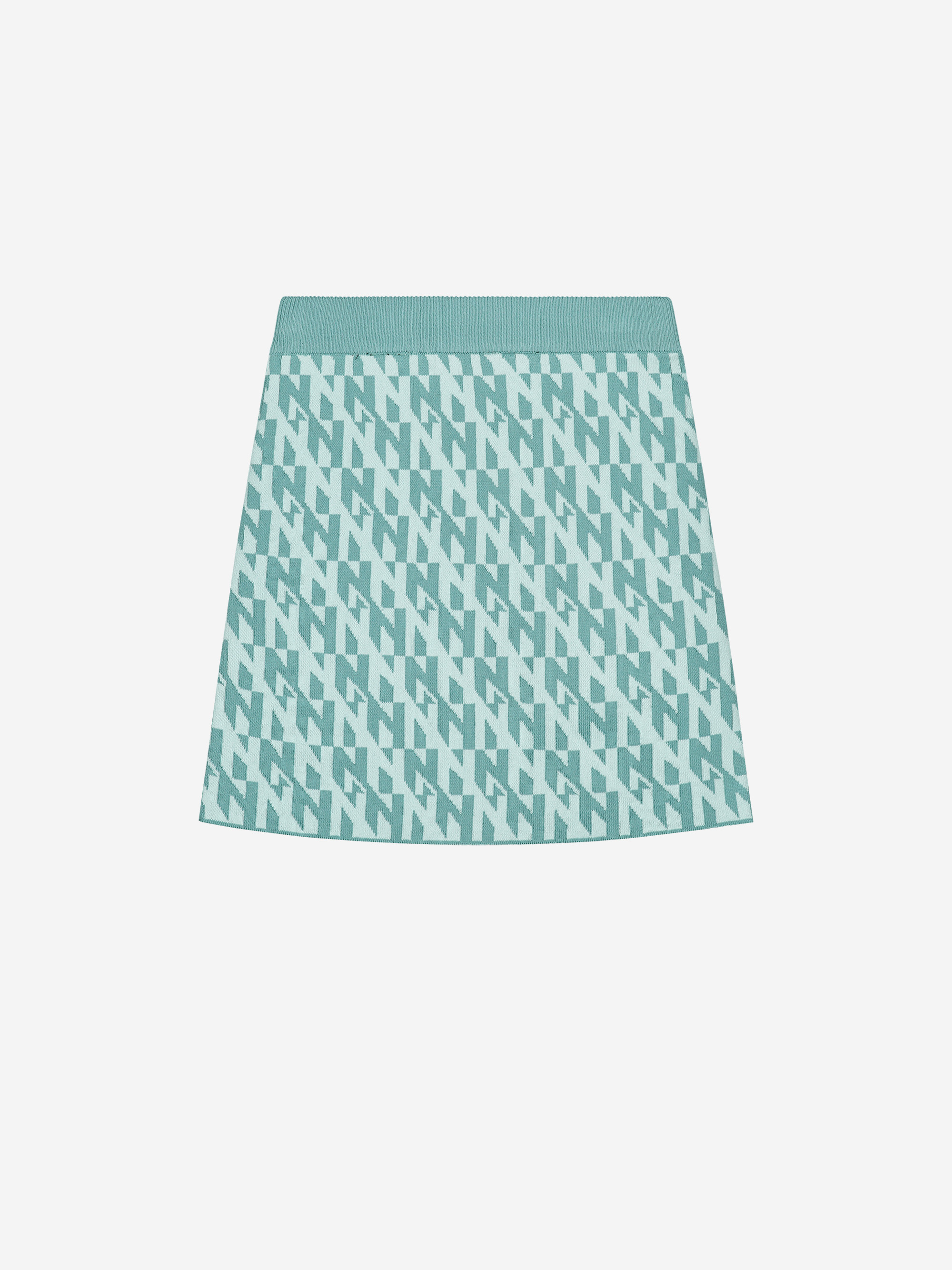 Fitted skirt with logo pattern