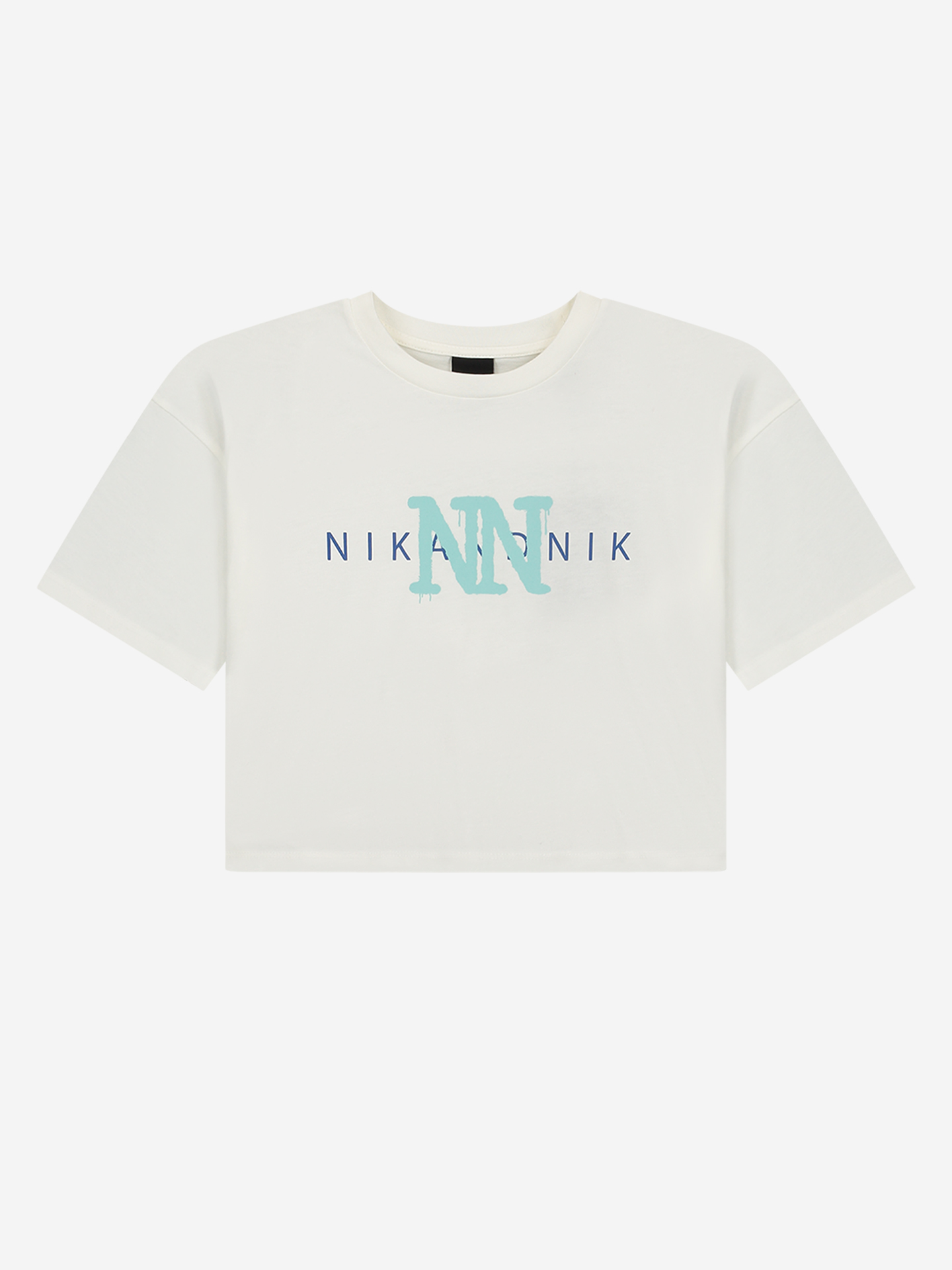 Korte T-shirt met NN print