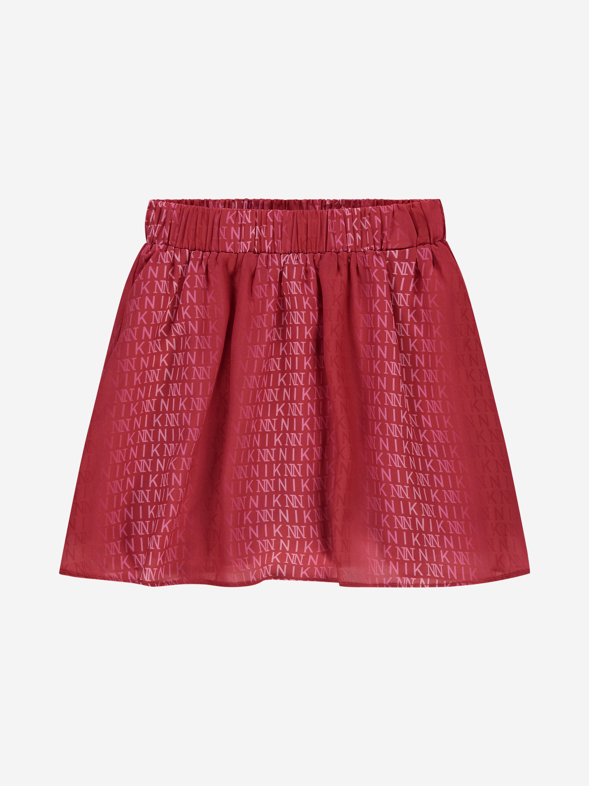 A-line skirt with logo print and elastic waistband
