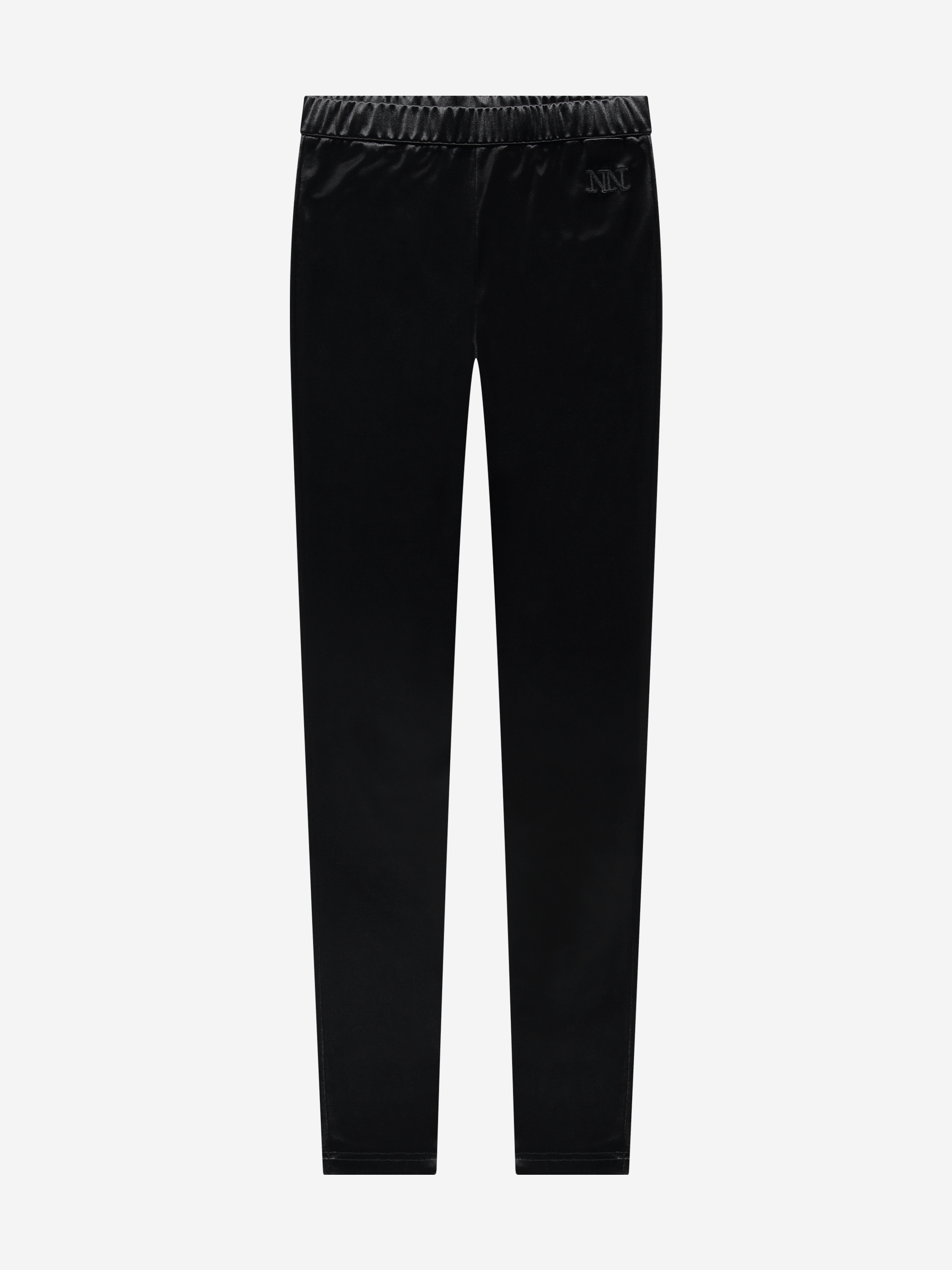 Leggings with velvet look and N&N logo