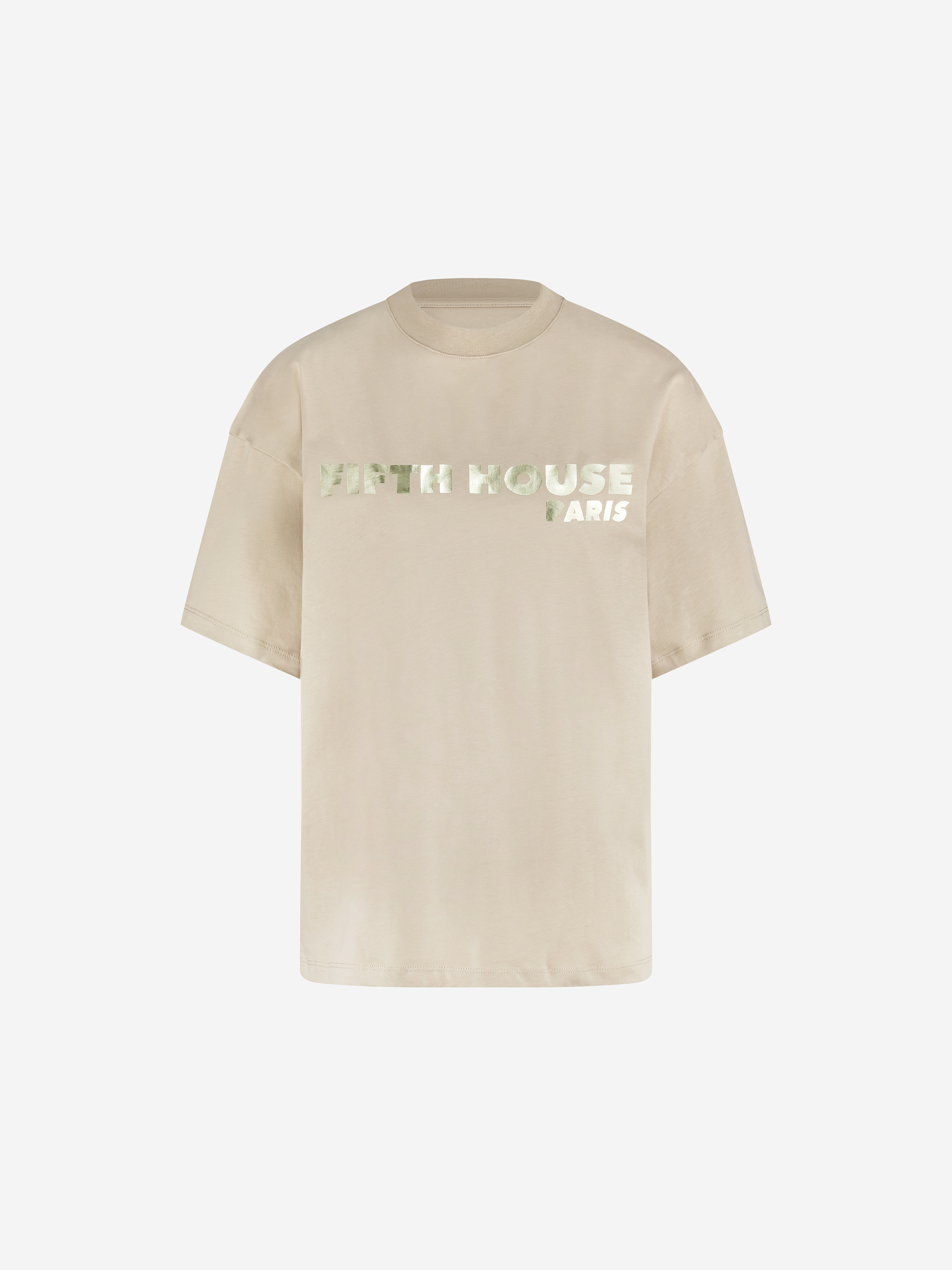 Loose-fitting T-shirt with text print