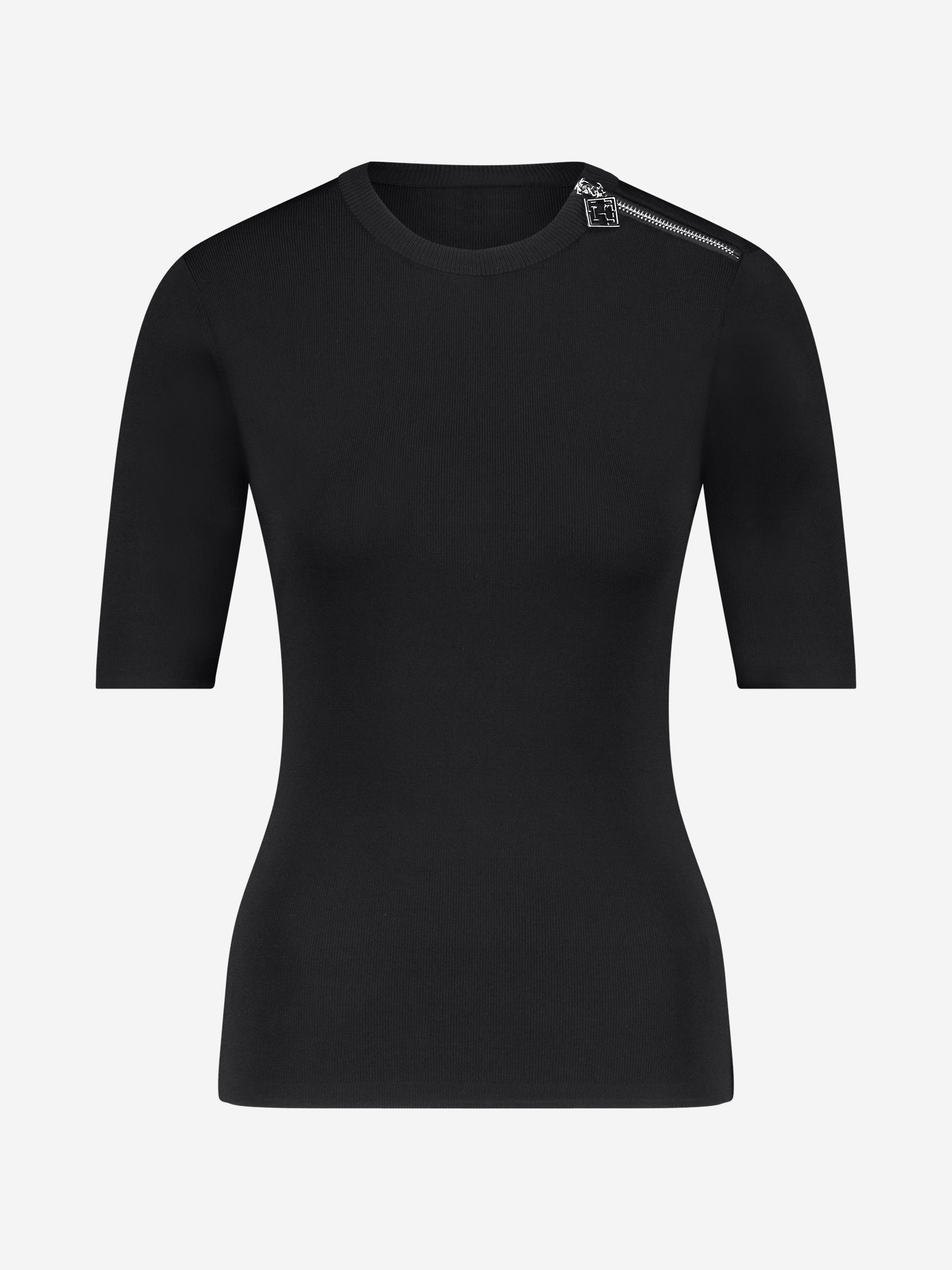 Fitted top with zipper detail 