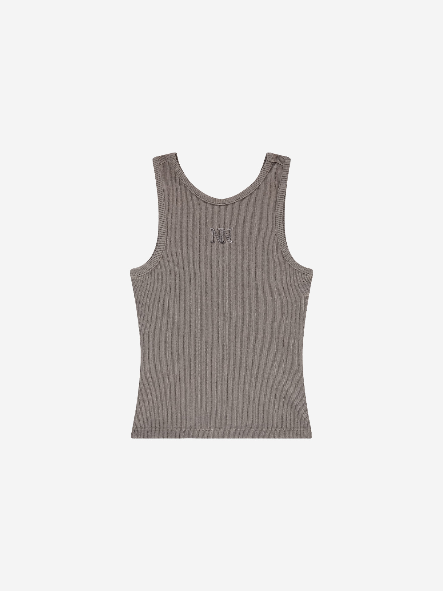 Ribbed top with embroidered logo