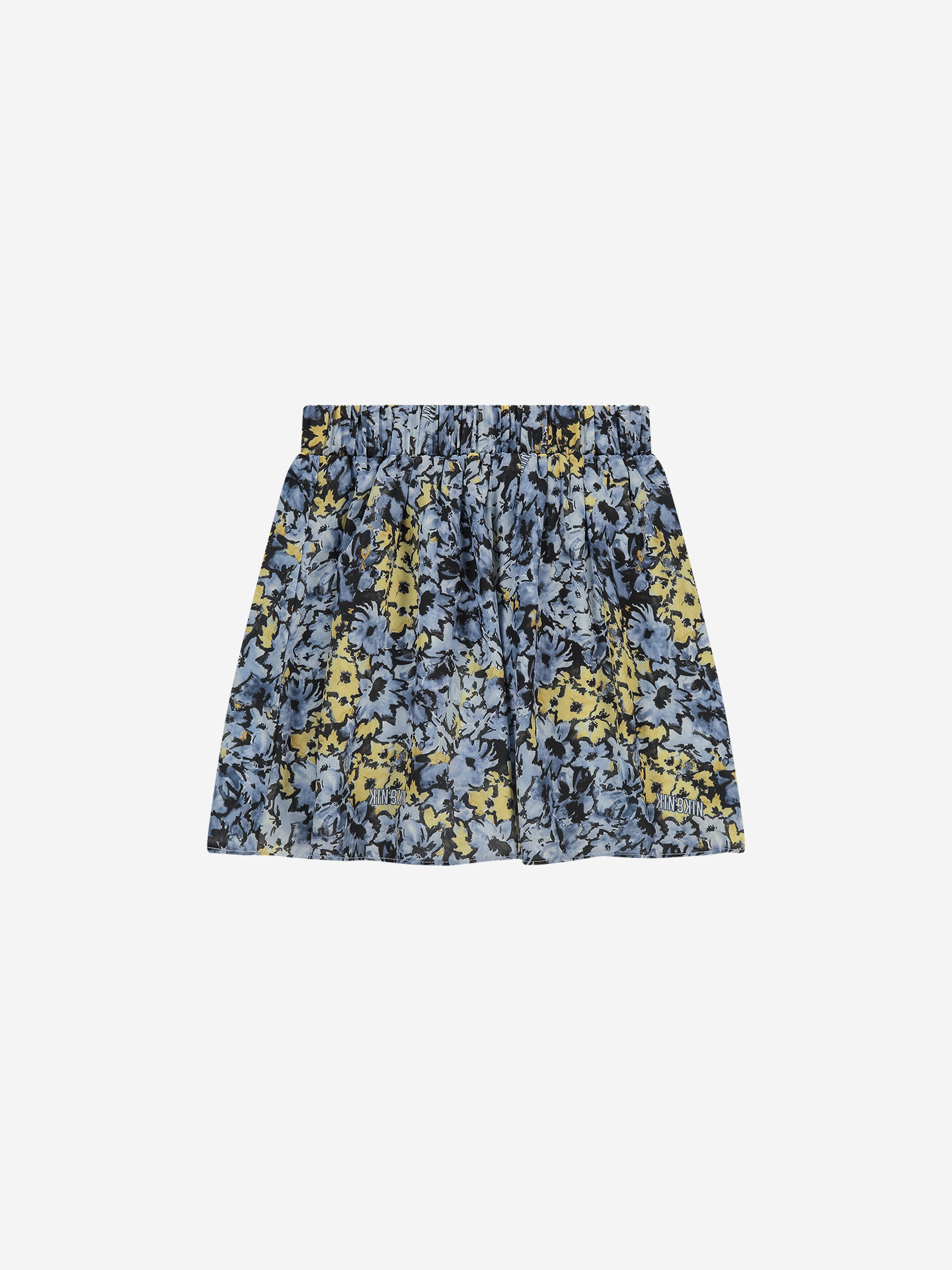 A-line skirt with logo print and elastic waistband