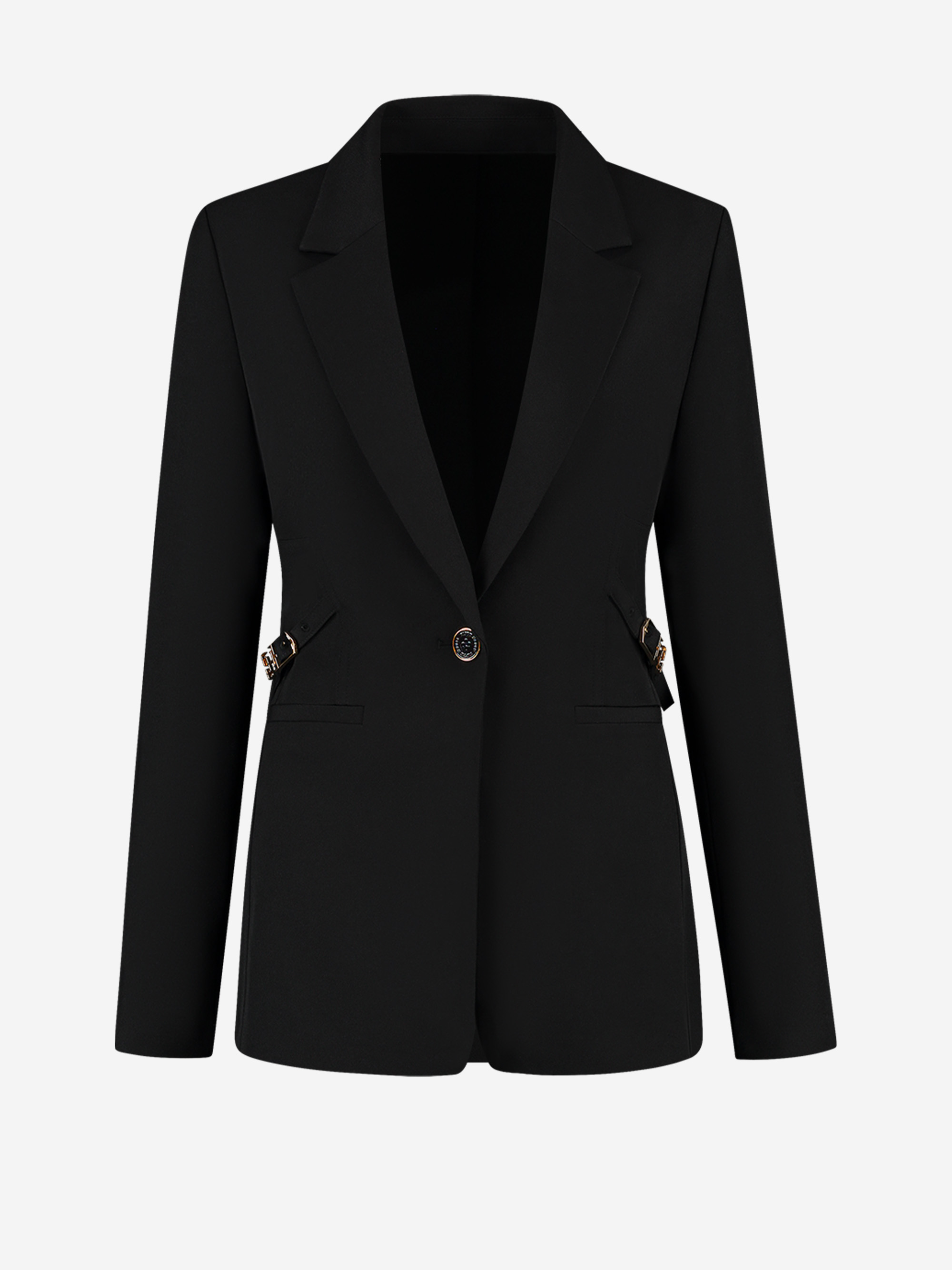 Fitted blazer with buckle detail