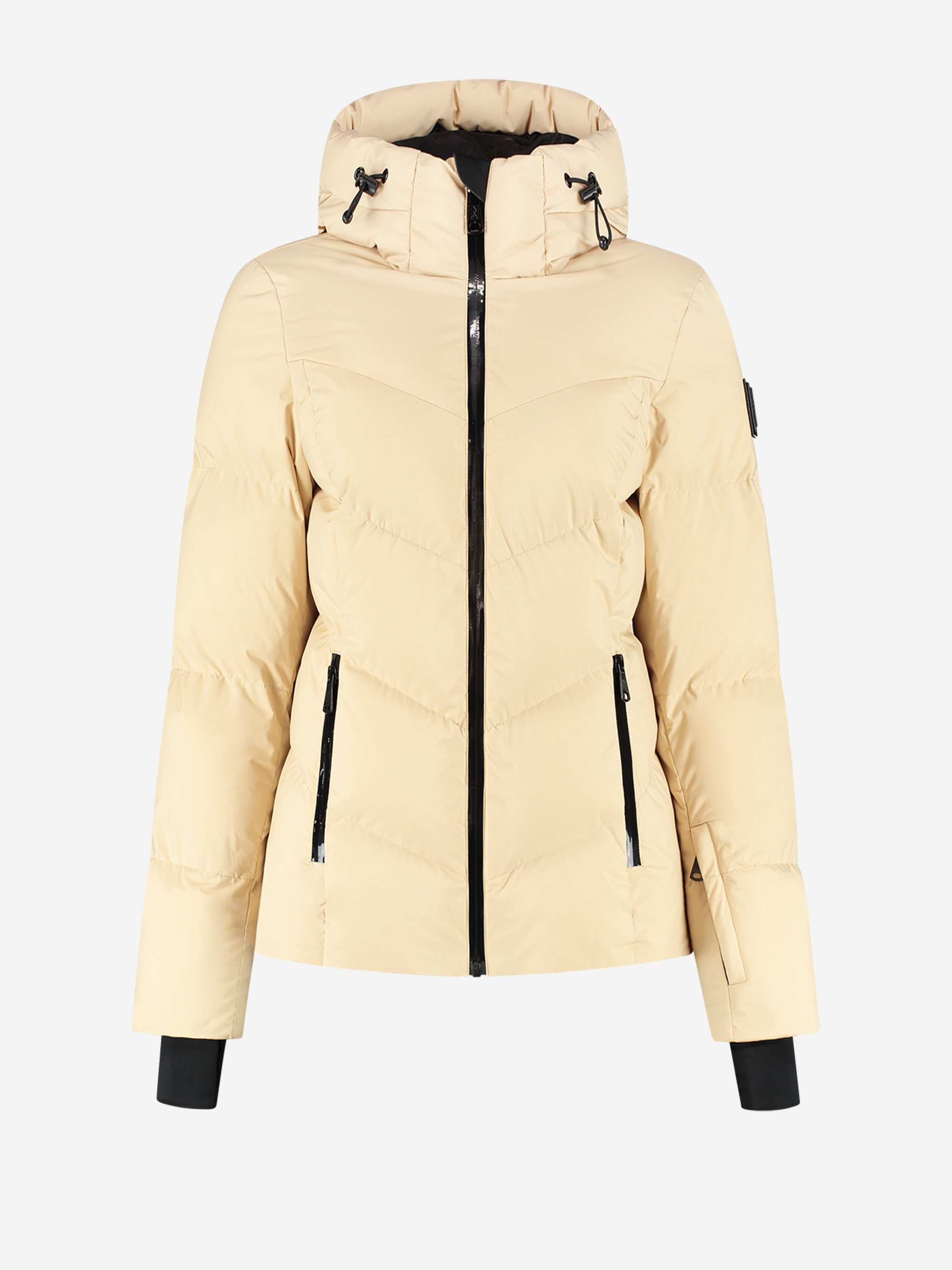Ski jacket with hood and snow gaiters