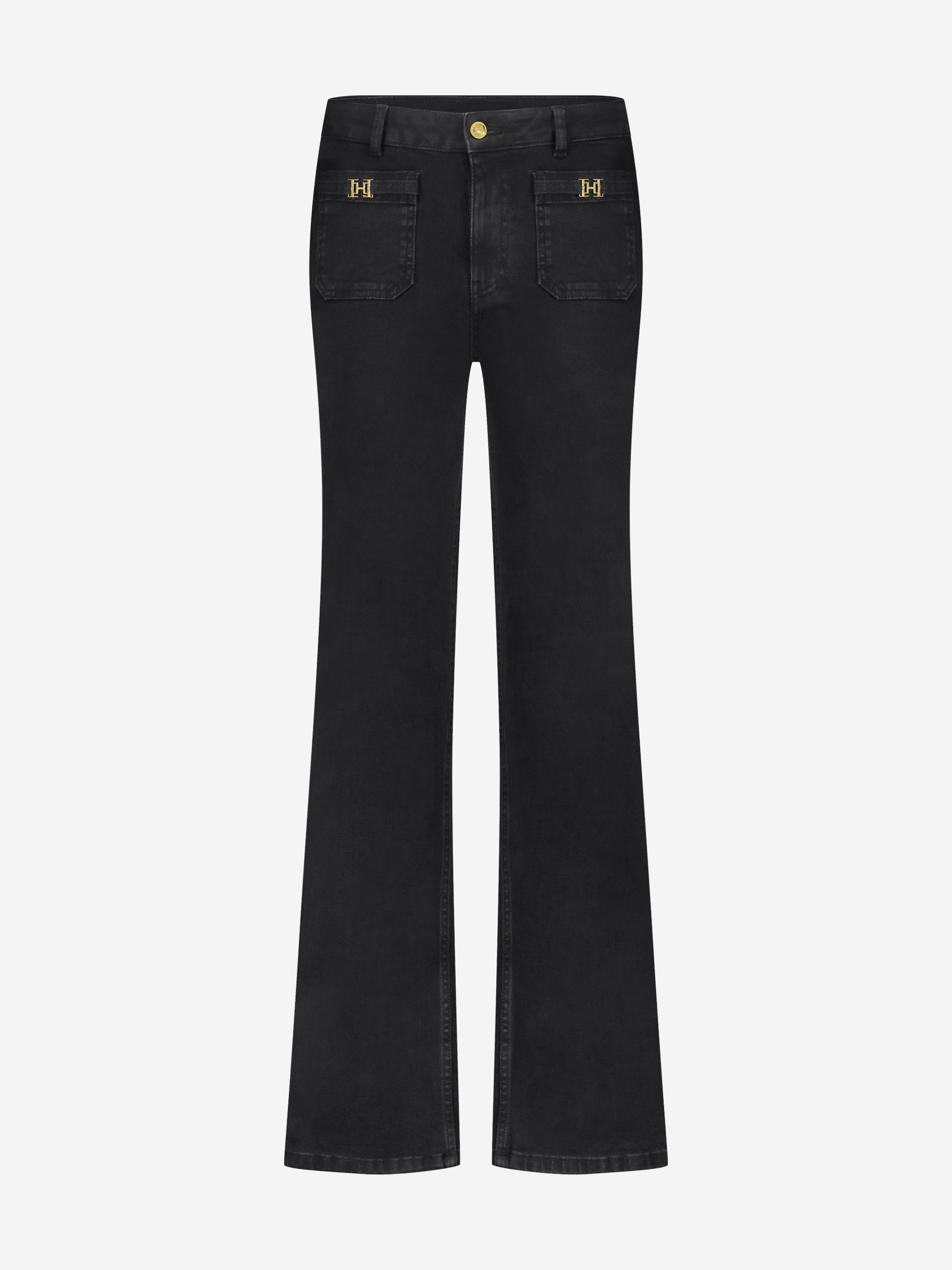 Straight leg jeans with FH detail