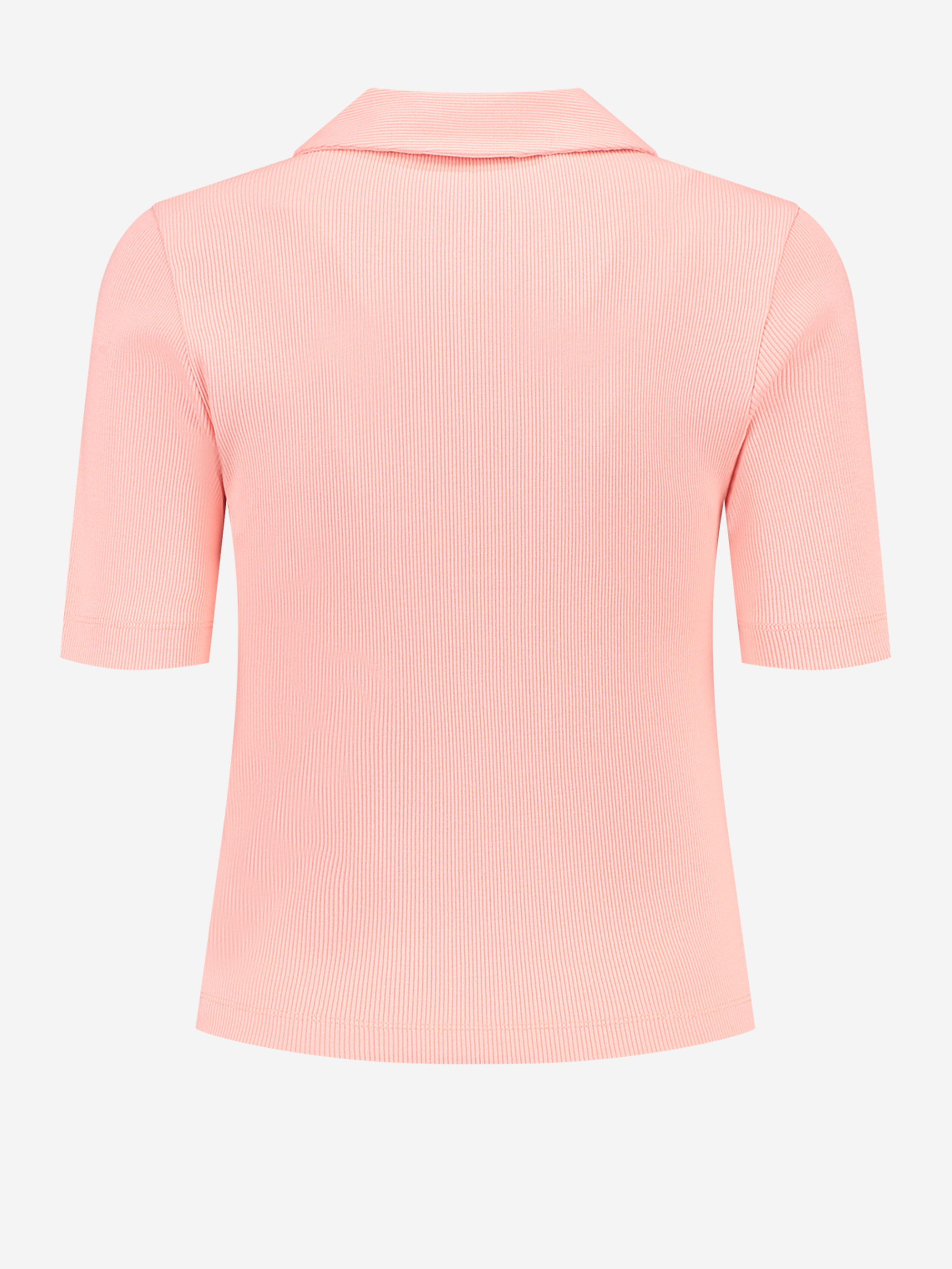 Ribbed T-shirt with buttons
