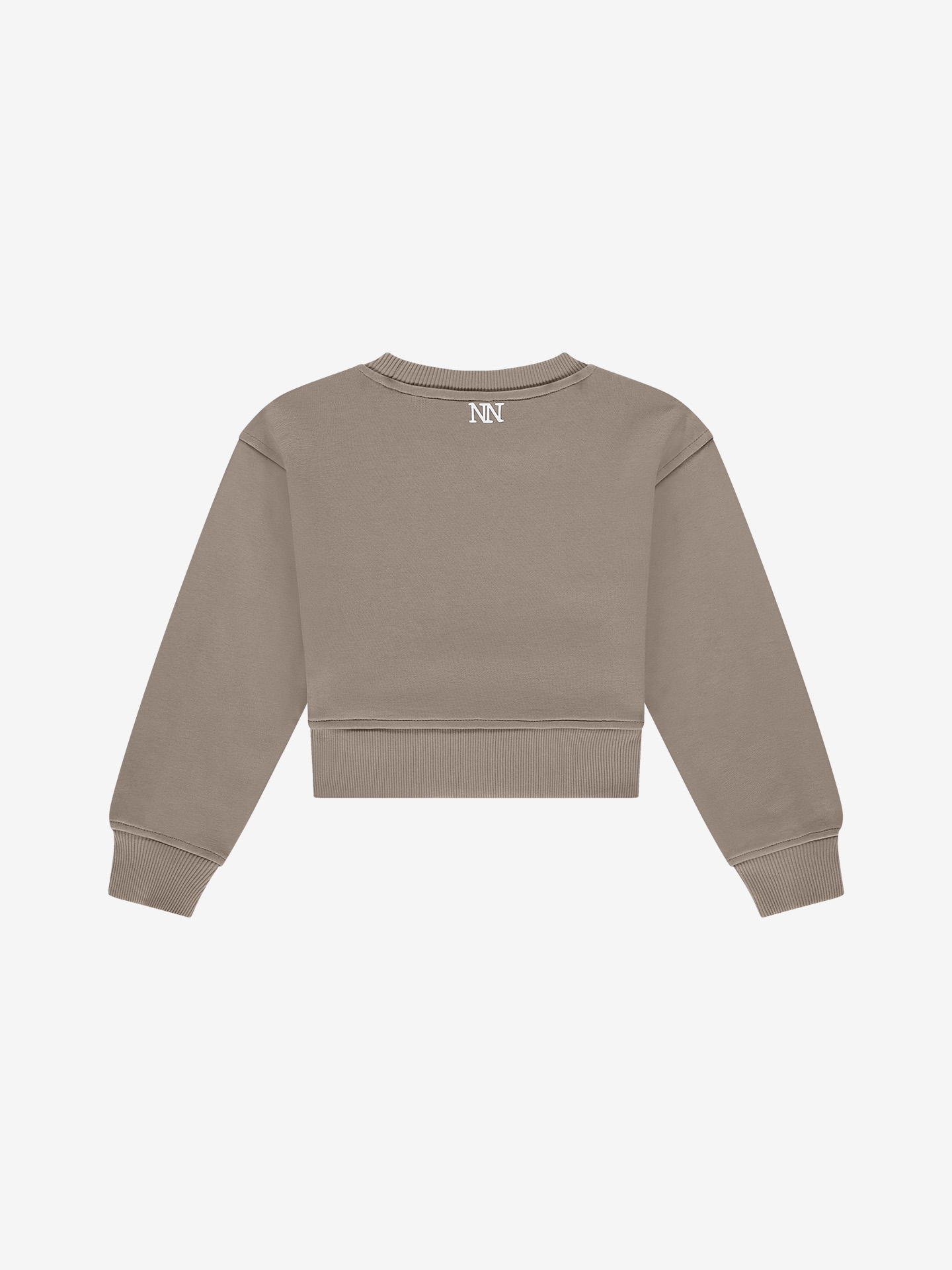 Sweater with embroidered text