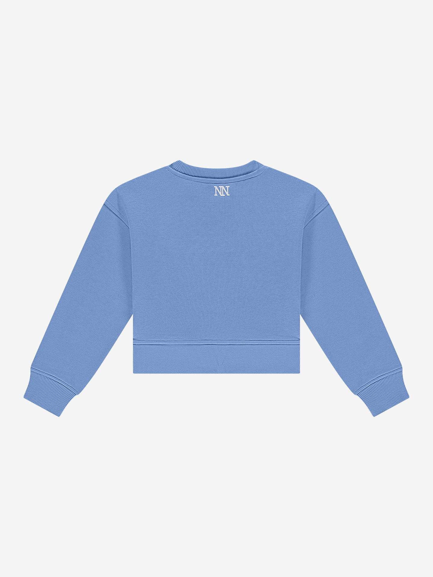 Sweater with embroidered text