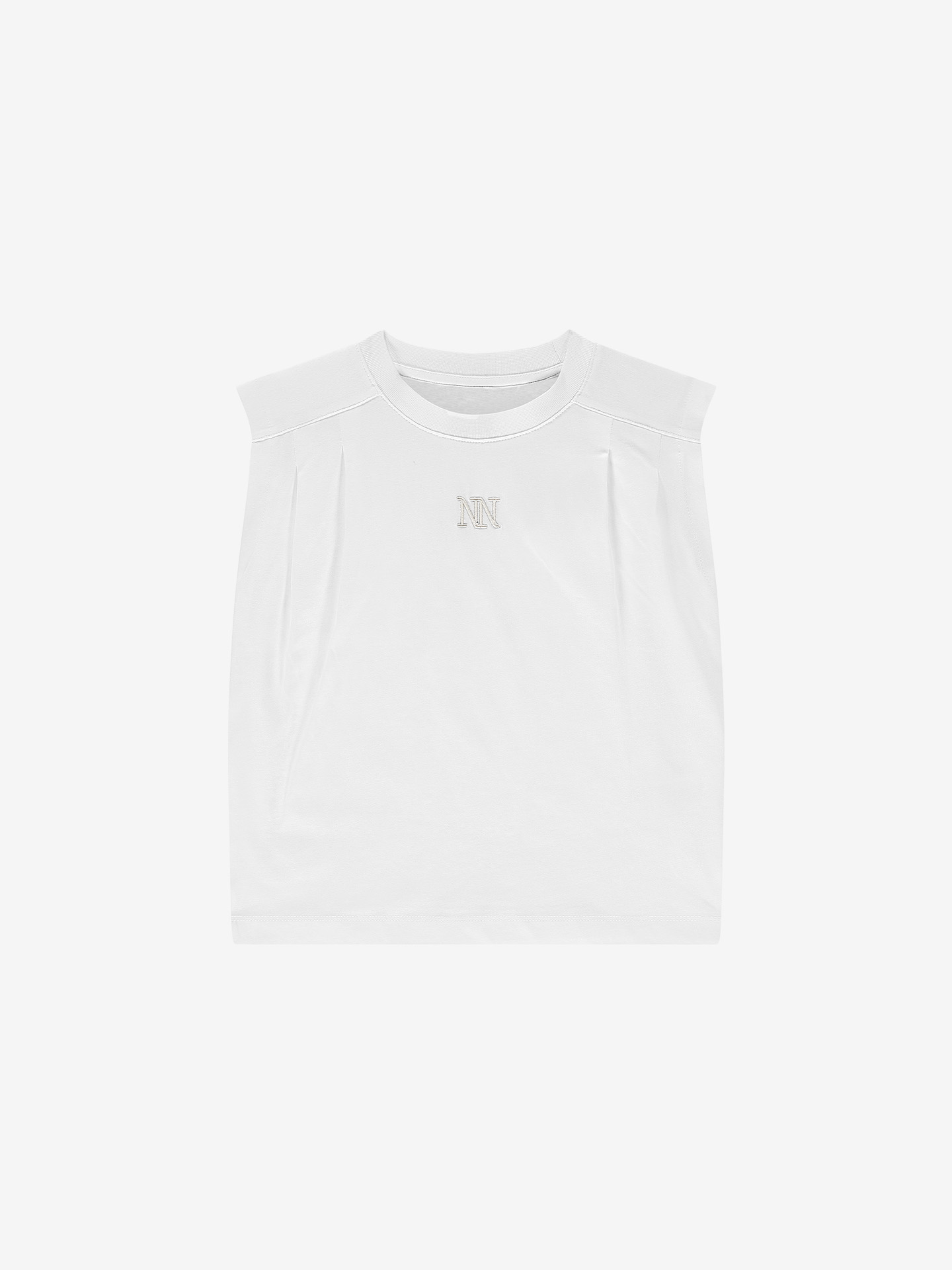 Sleeveless T-shirt with logo