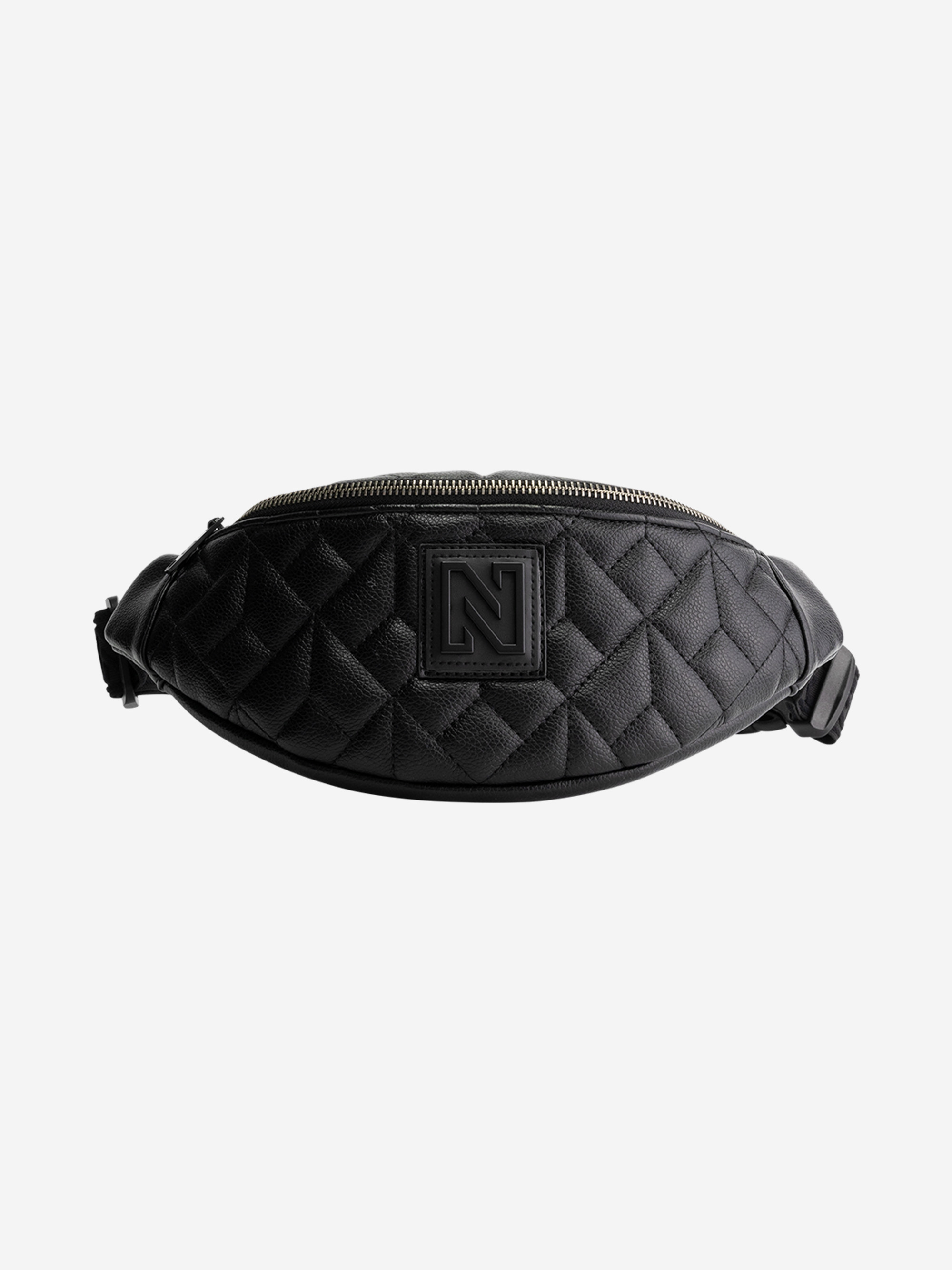 Gewatteerde heuptas met leren look en N-logo
