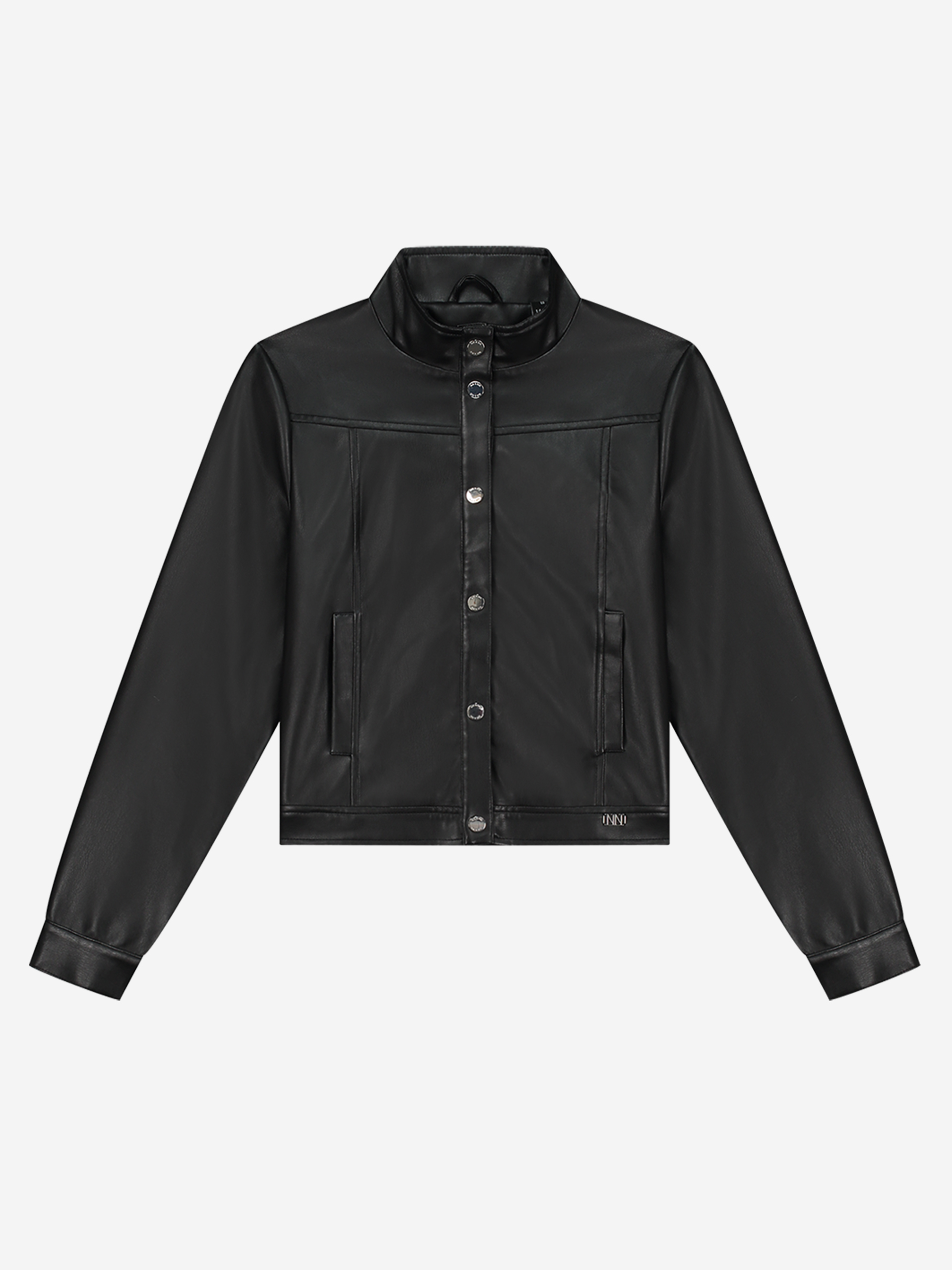 Fitted vegan leren jacket