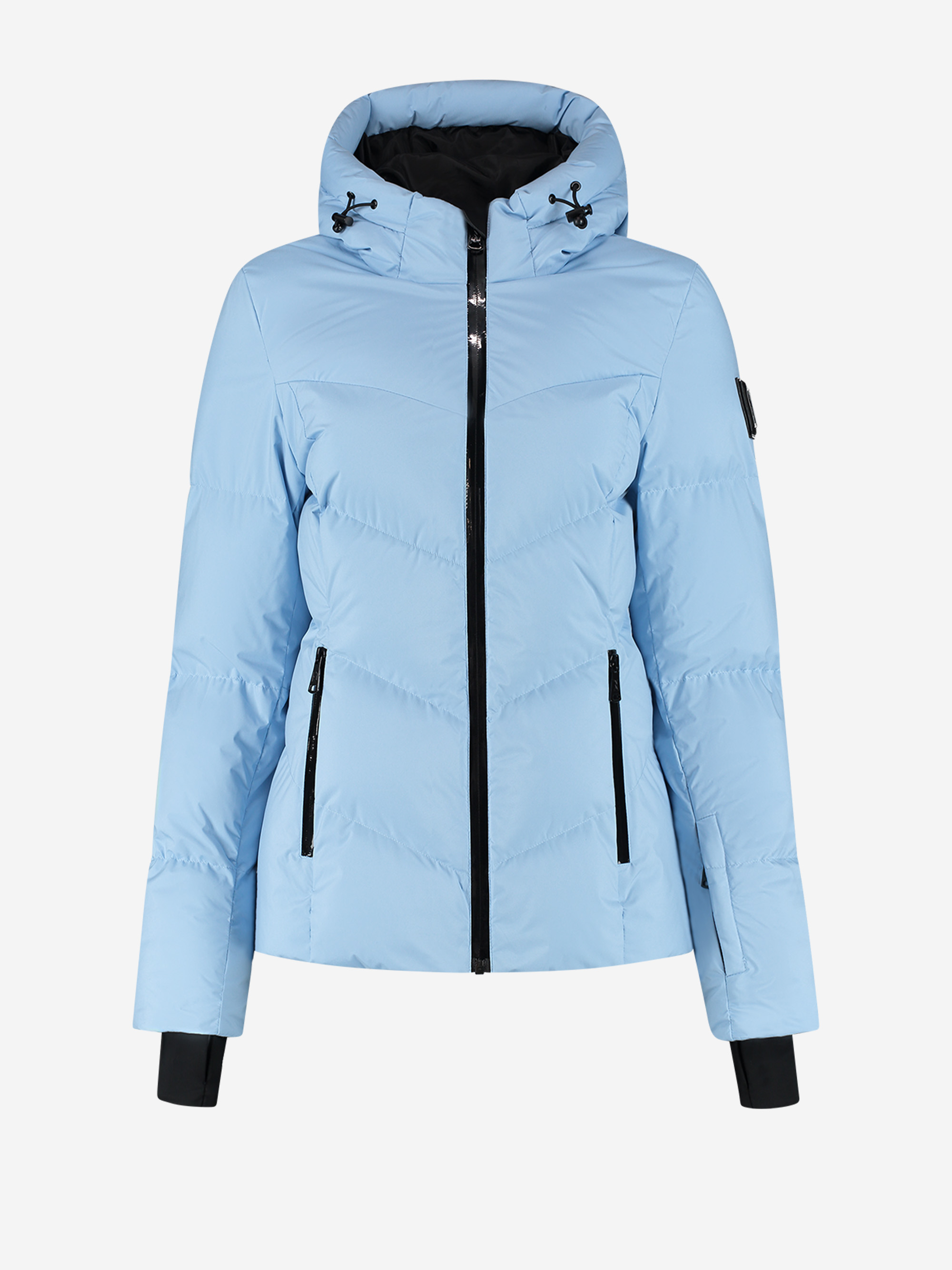 Ski jacket with hood and snow gaiters