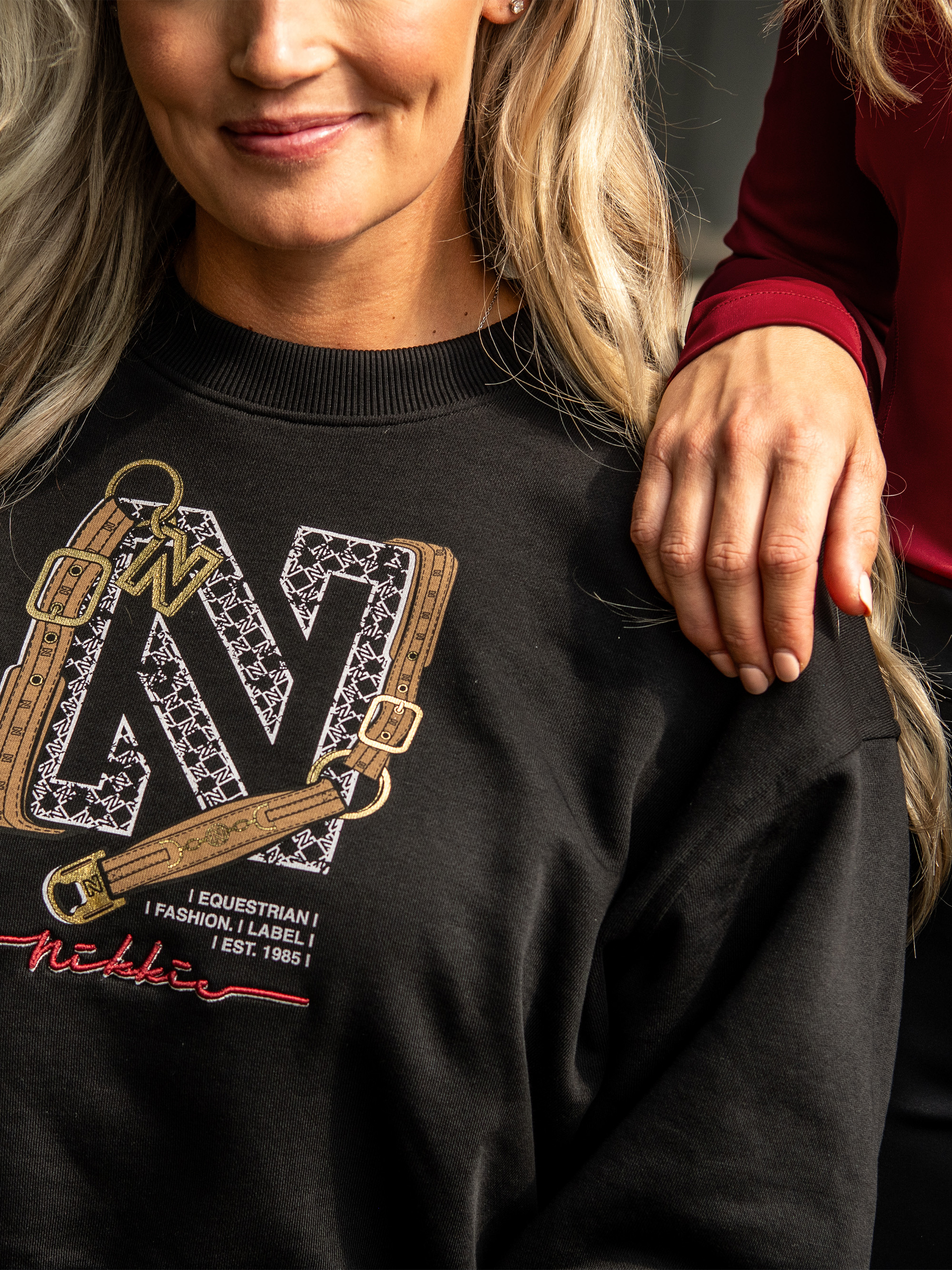 Loose fit sweater with logo print