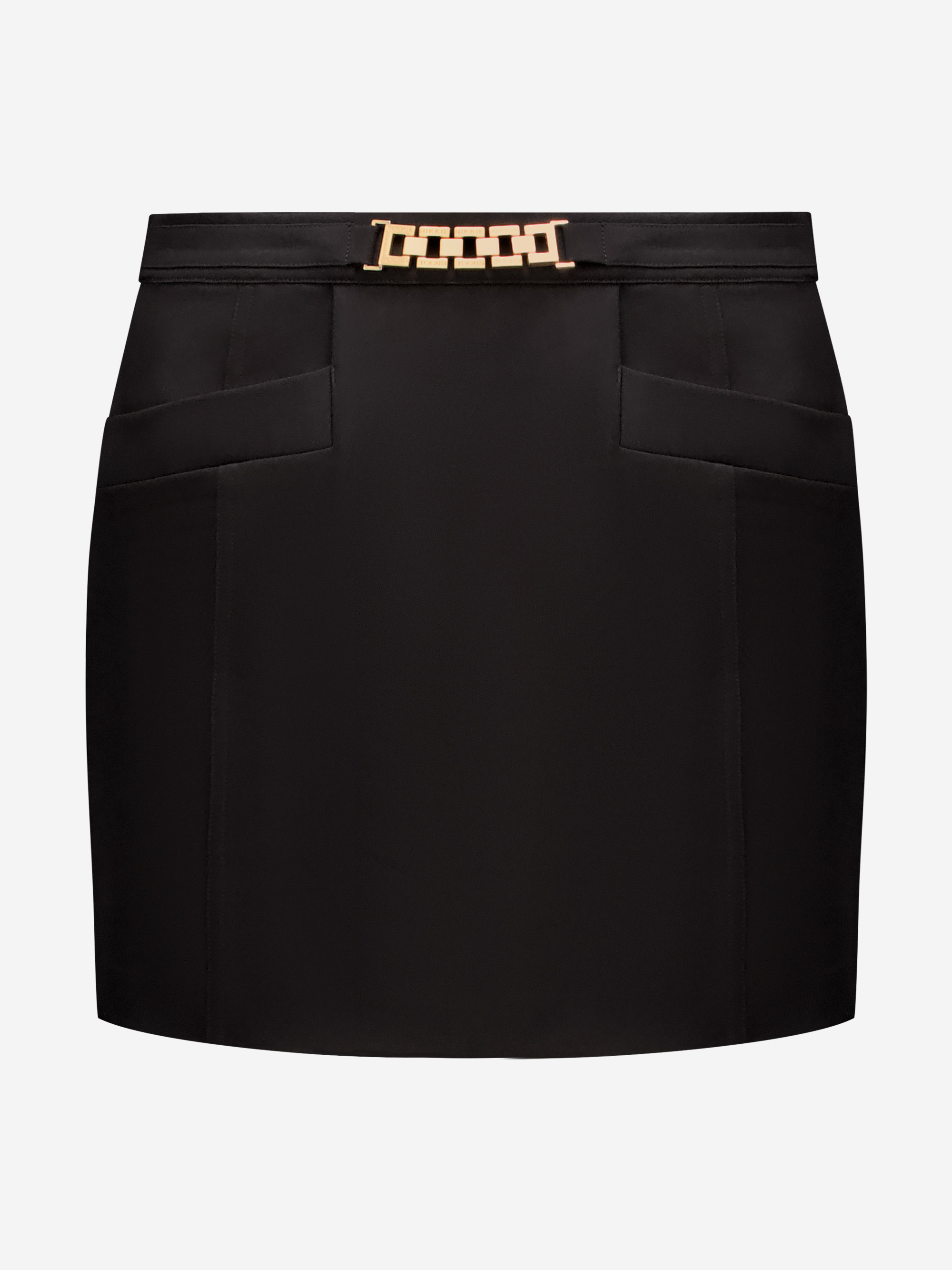 Fitted short skort with chain detail