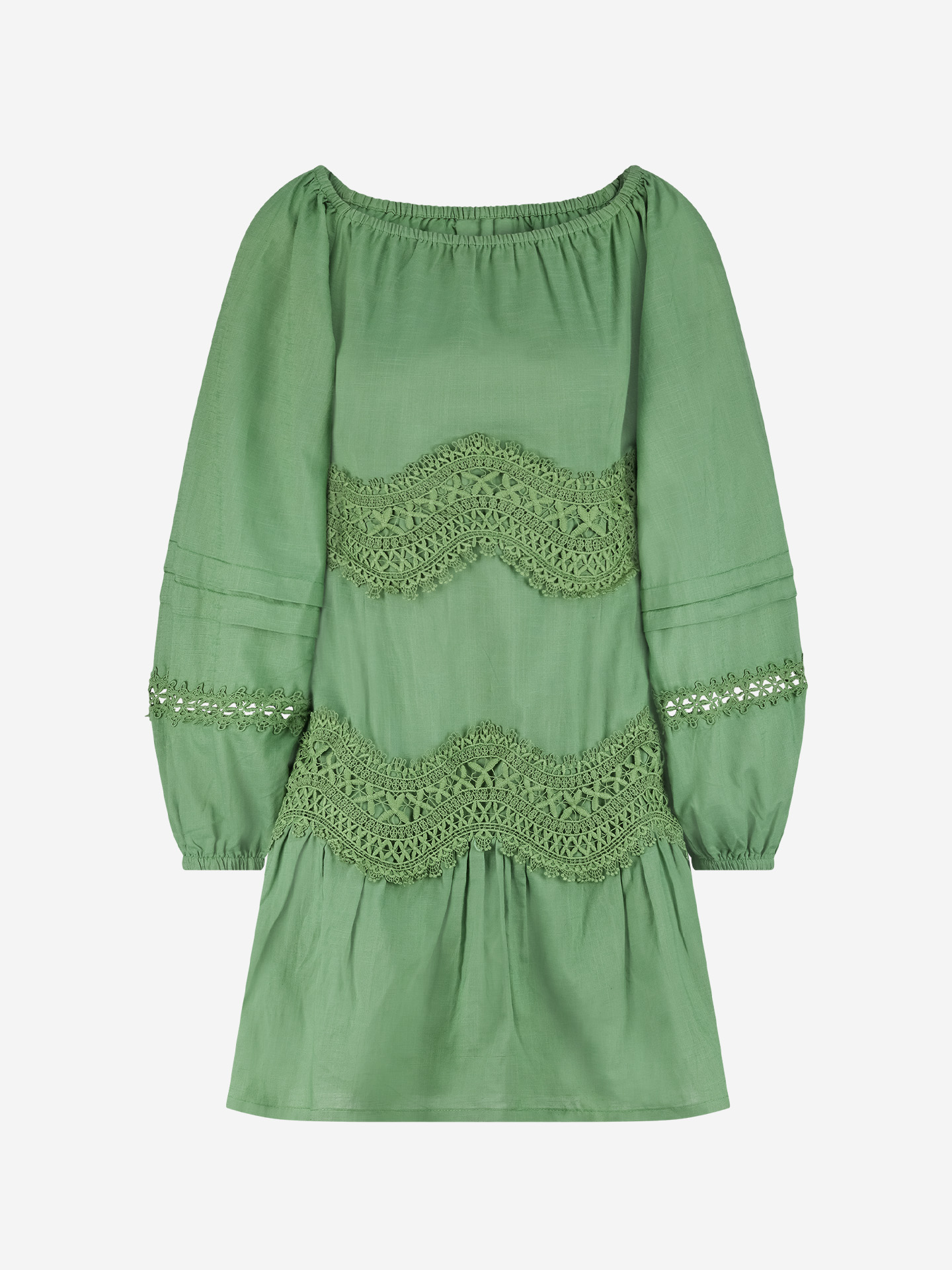 A-lijn jurk met broderie anglaise