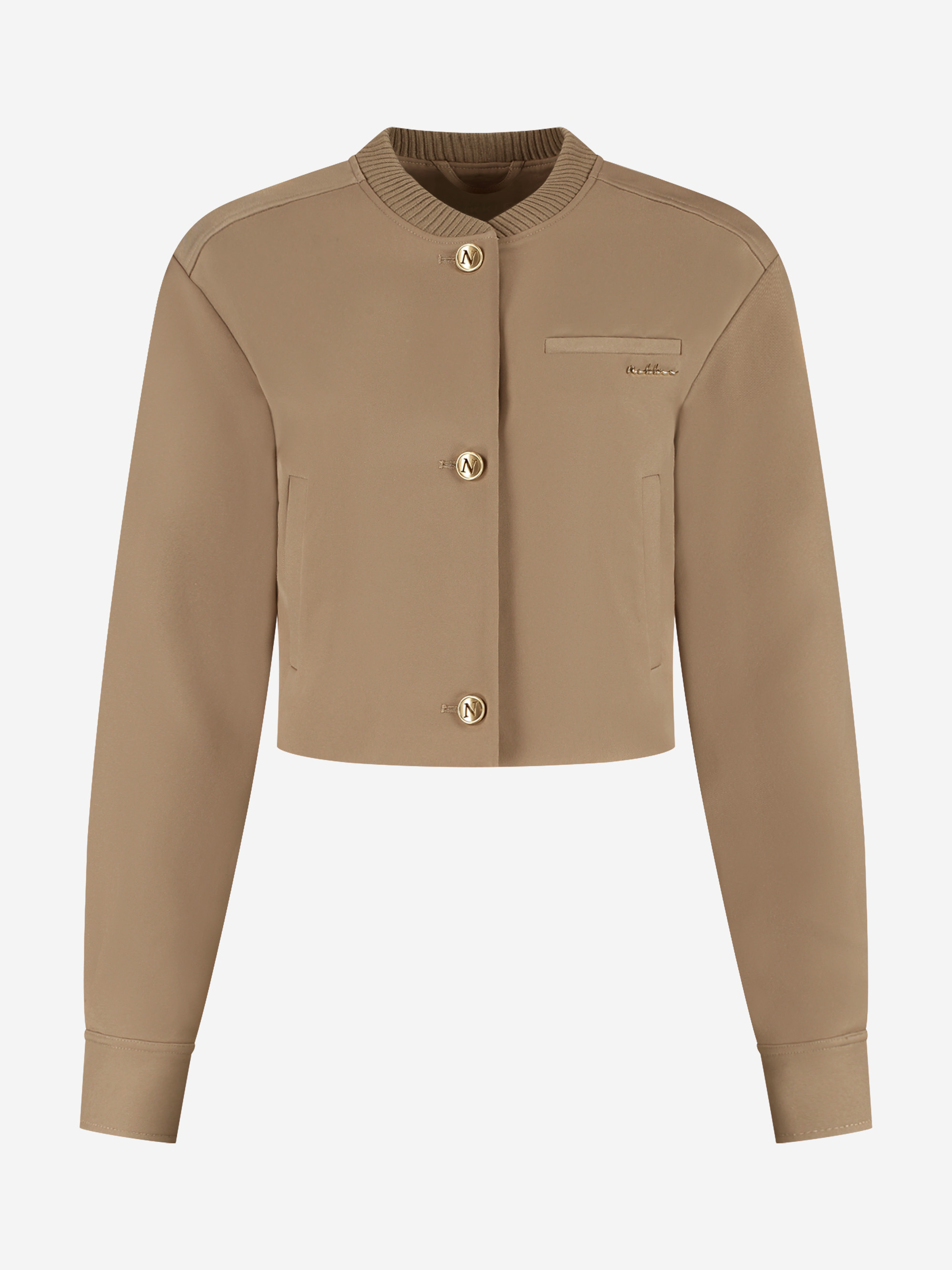 Loose-fitting jacket with N-buttons