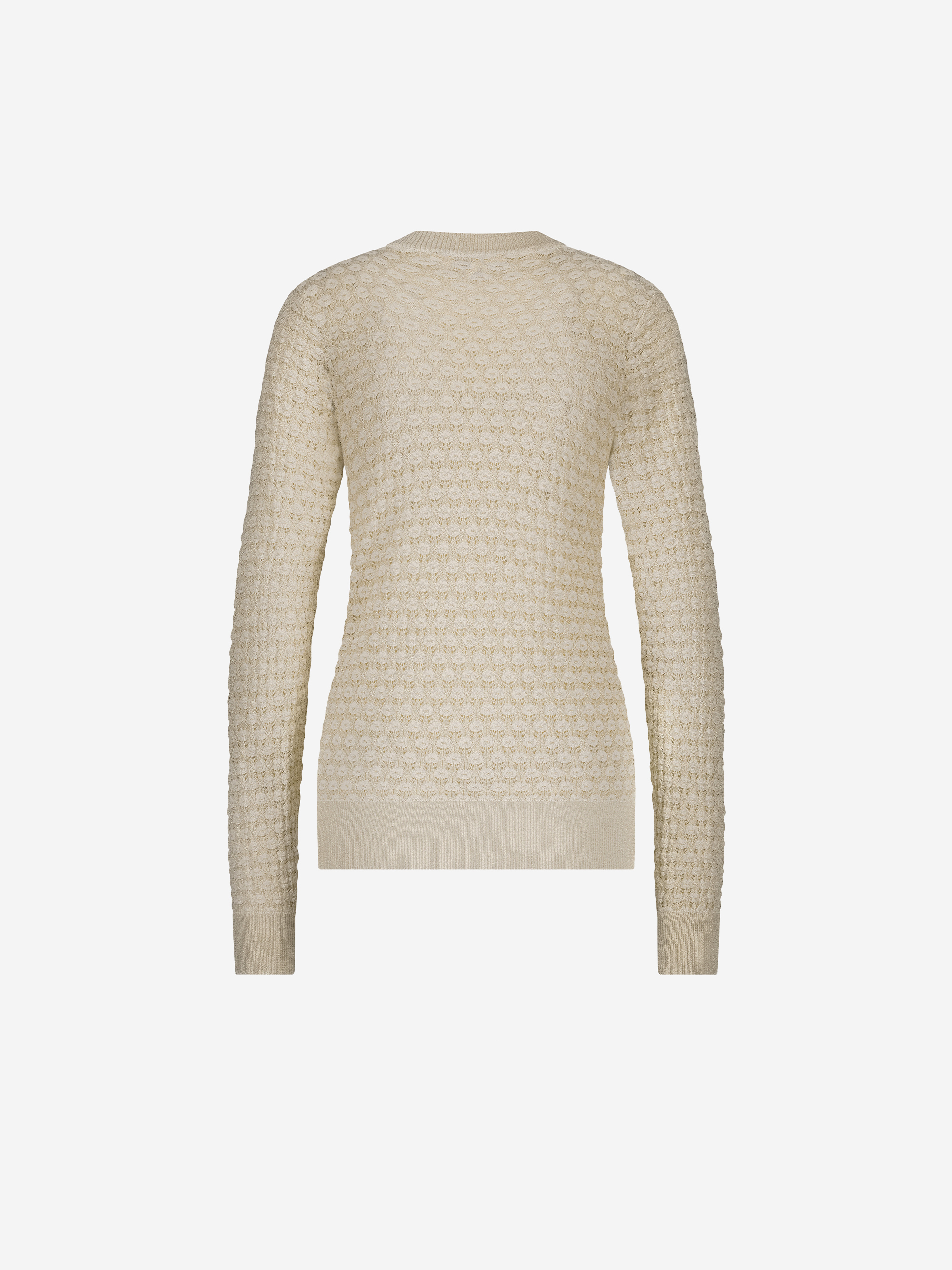 Ajour knitted sweater with logo detail