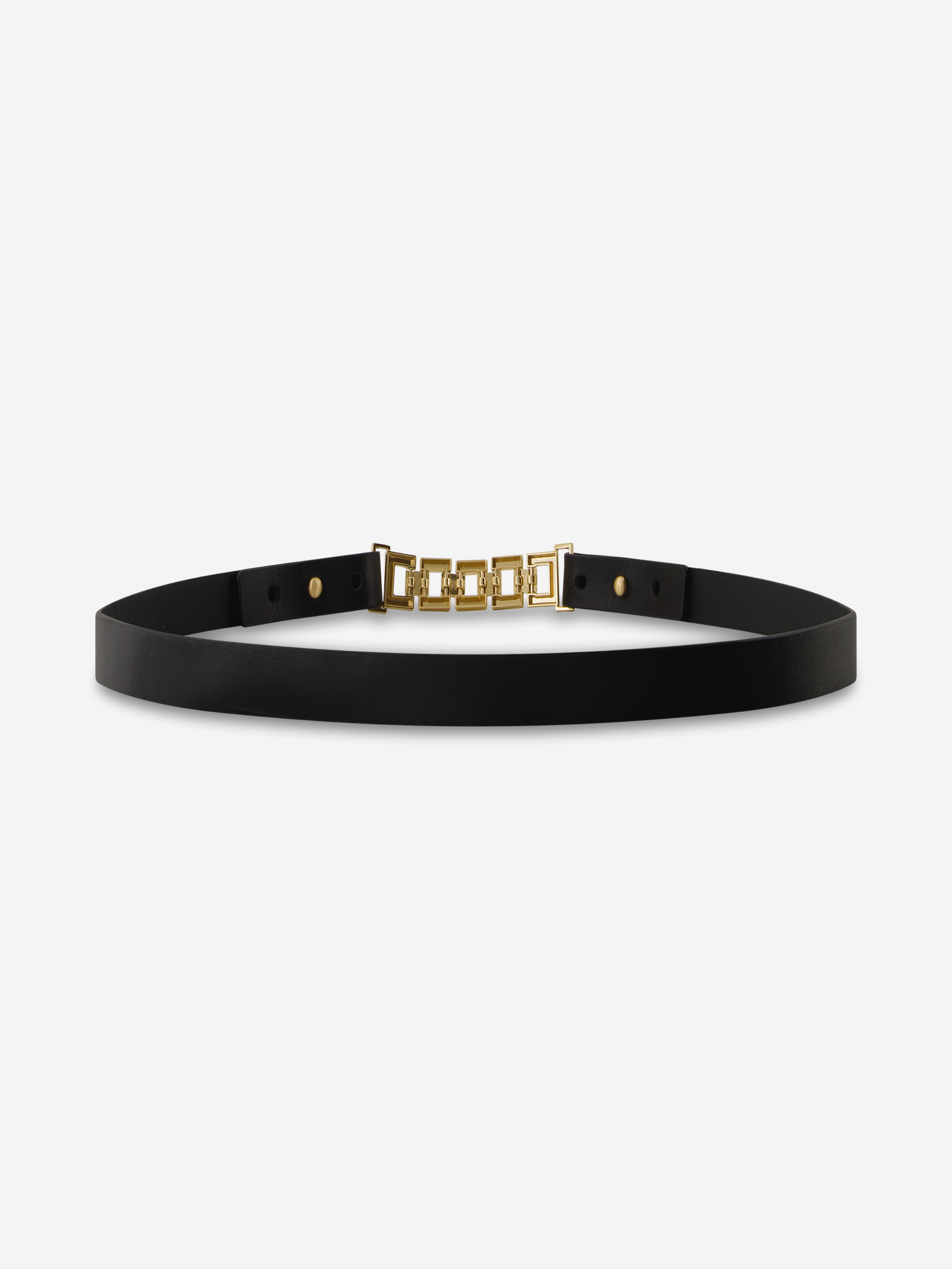Leren tailleriem met ketting gesp