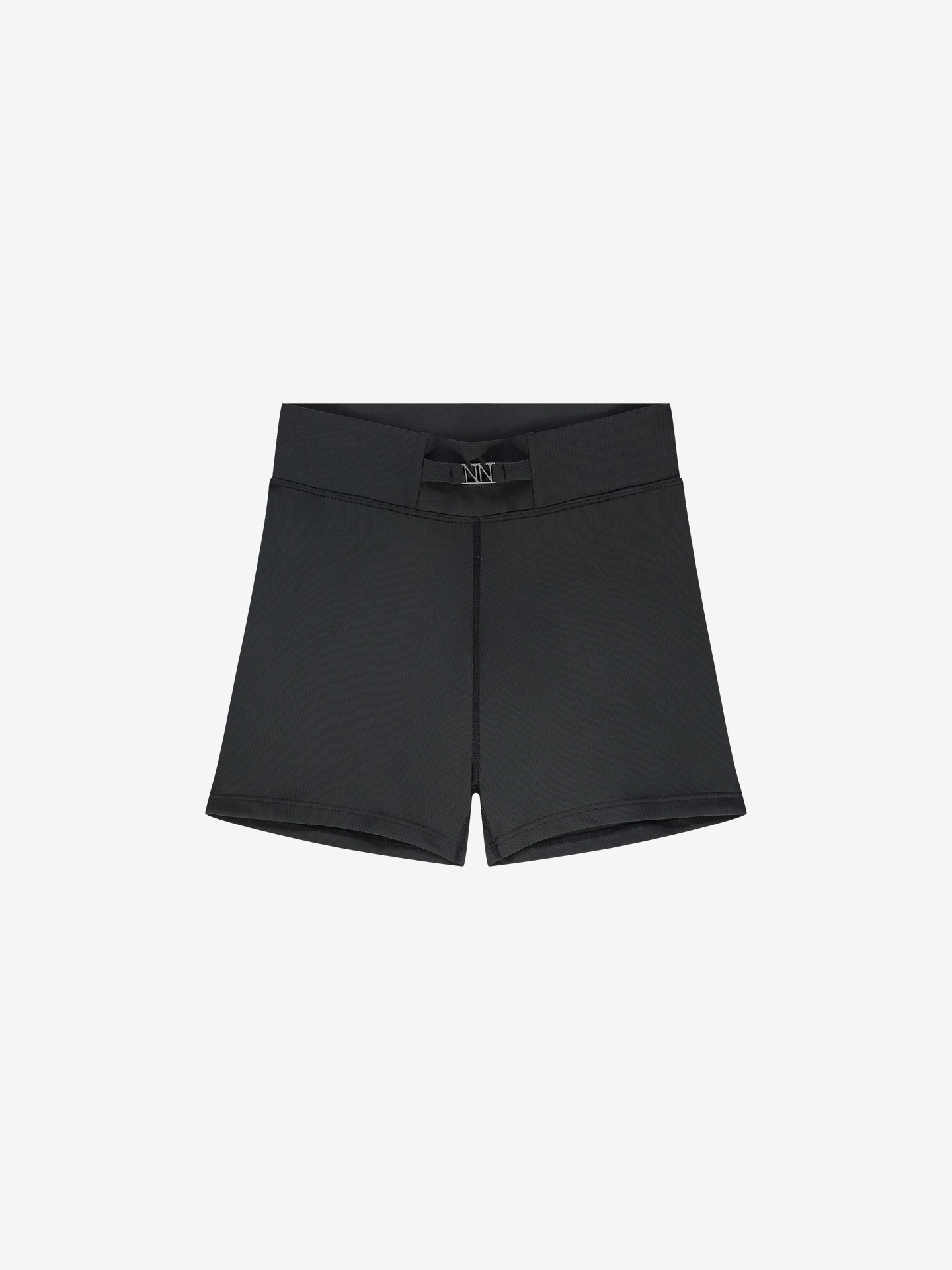 Ribbed shorts with logo detail