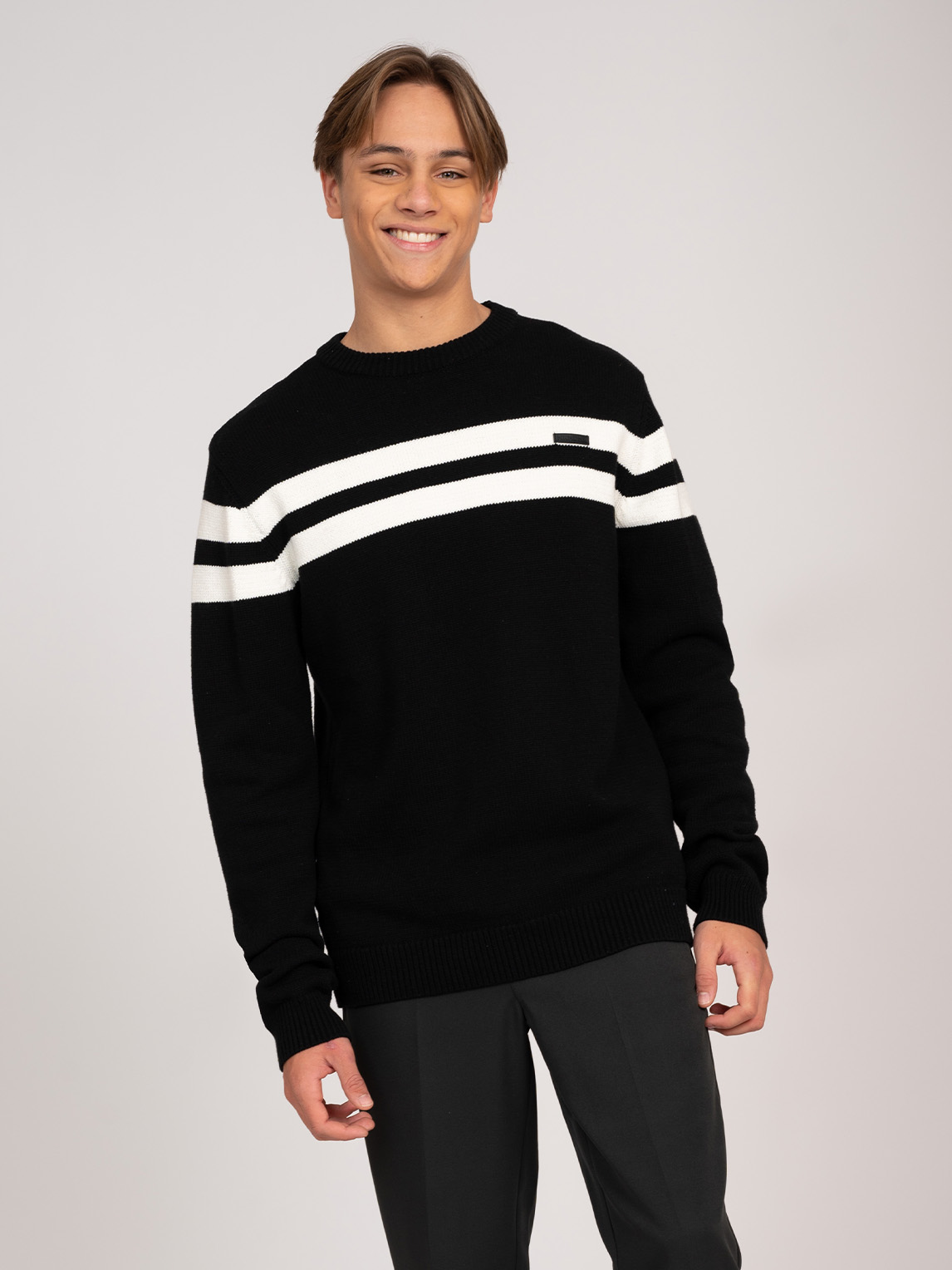 Sweater with stripe detail