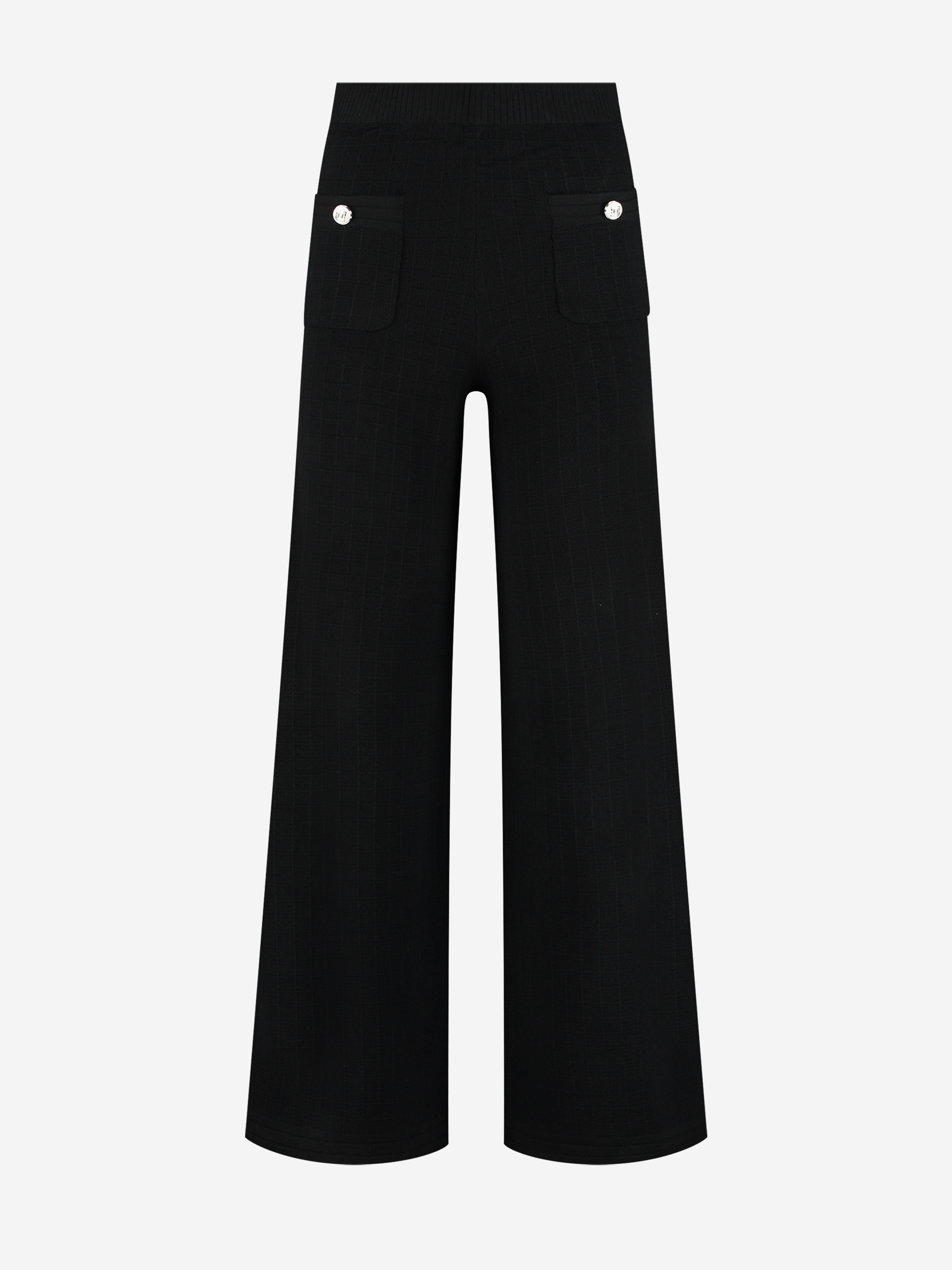 High waist pants with elastic waistband 