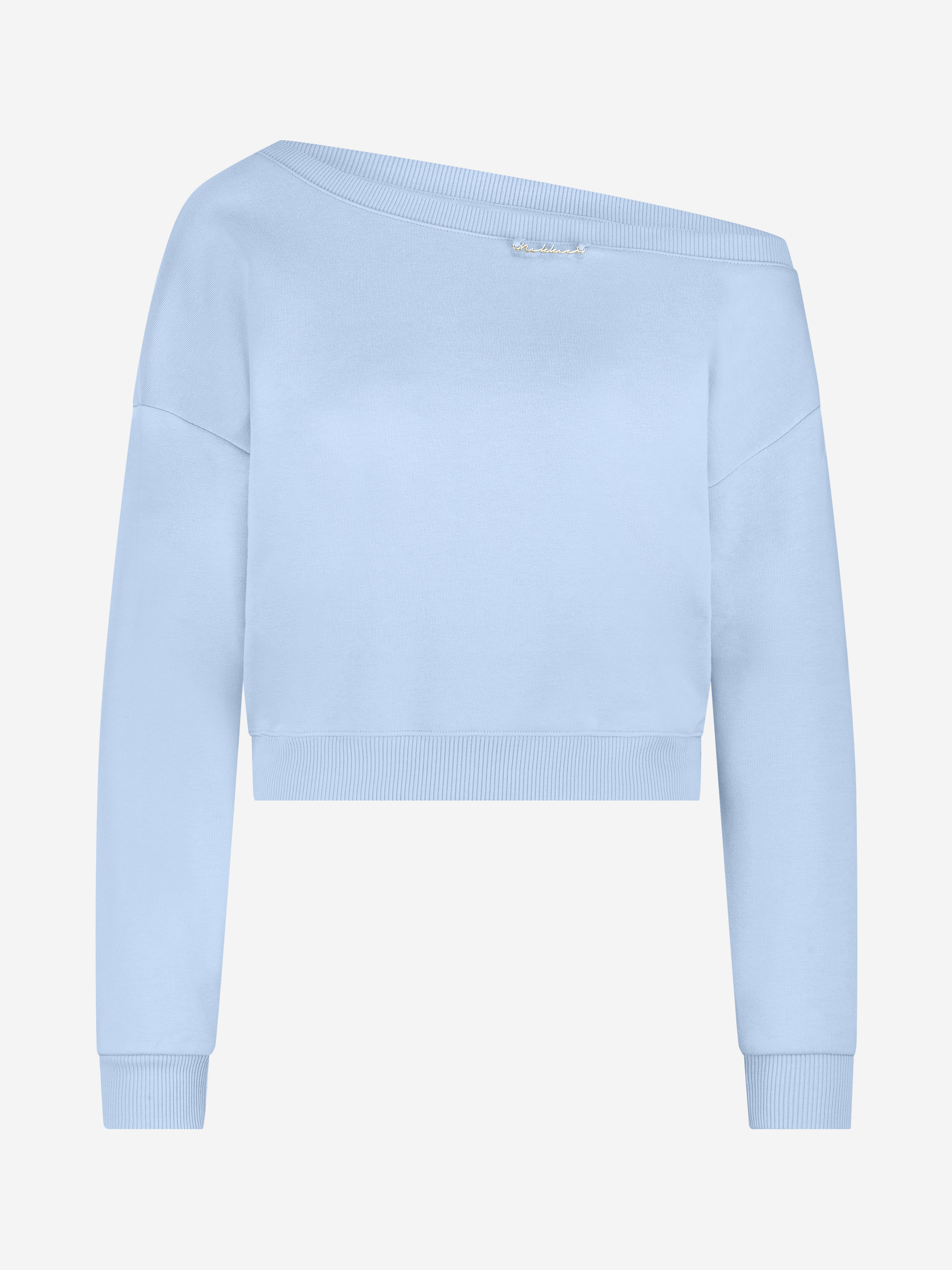 Sweater with asymmetrical neckline