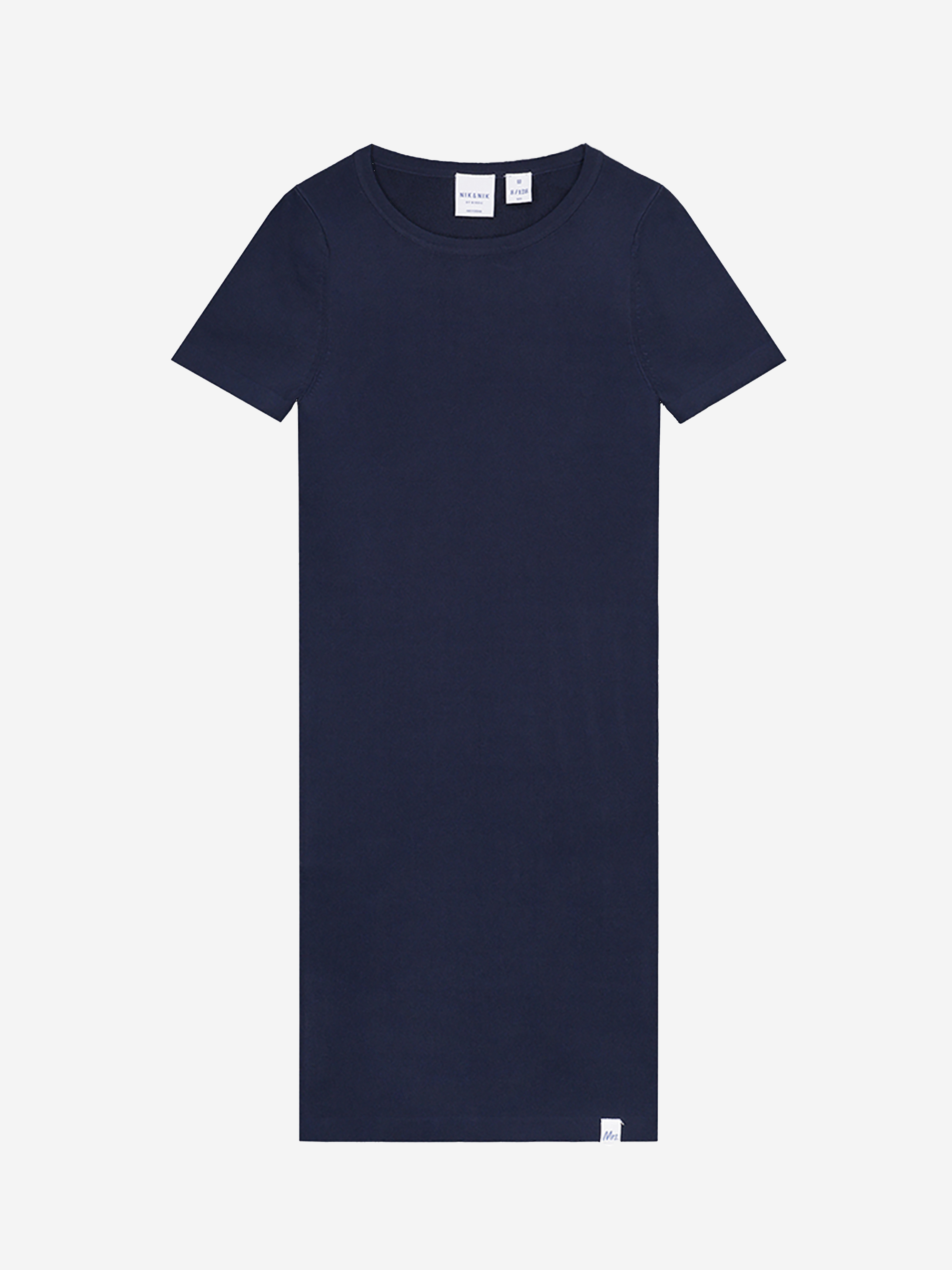 Navy jurk met korte mouwen
