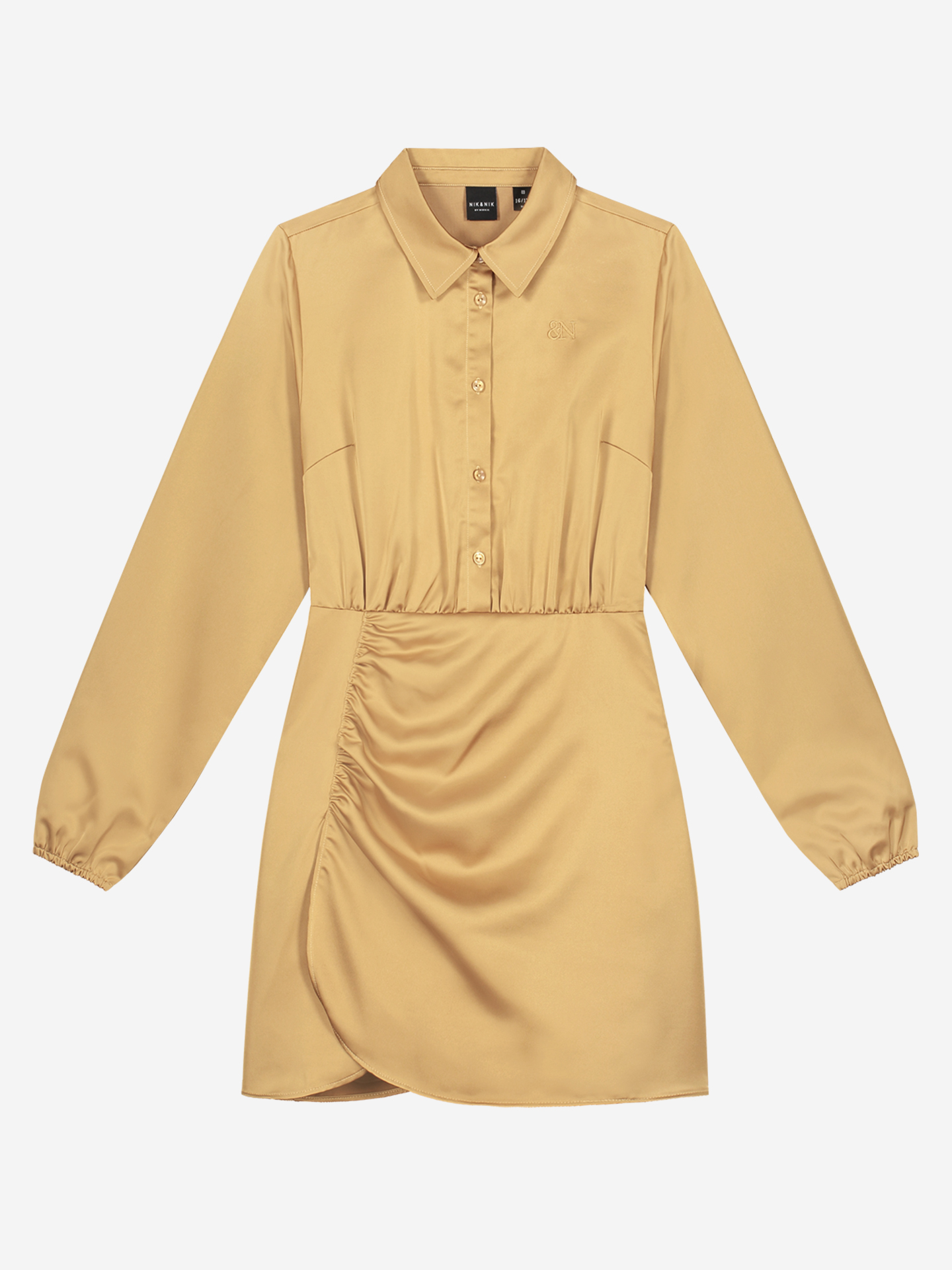 Satin look blouse-dress