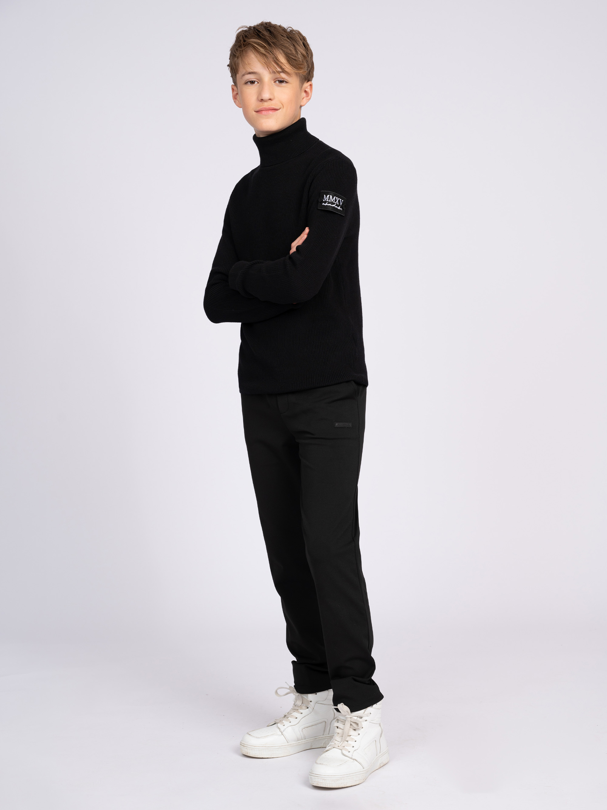 Aansluitende broek met elastische tailleband