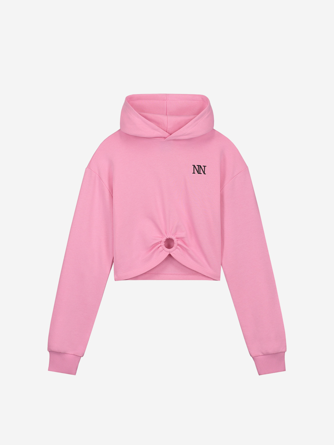 Cropped hoodie with ring