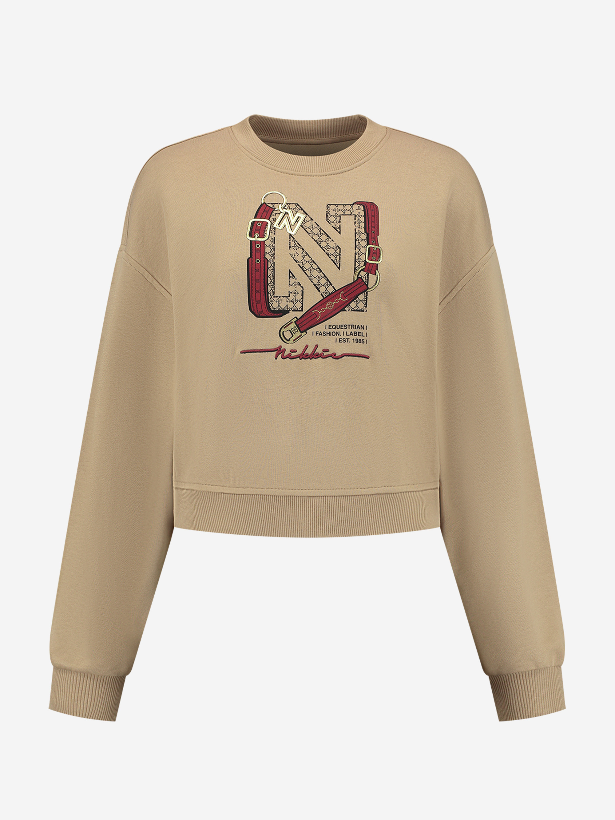 Loose fit sweater with logo print