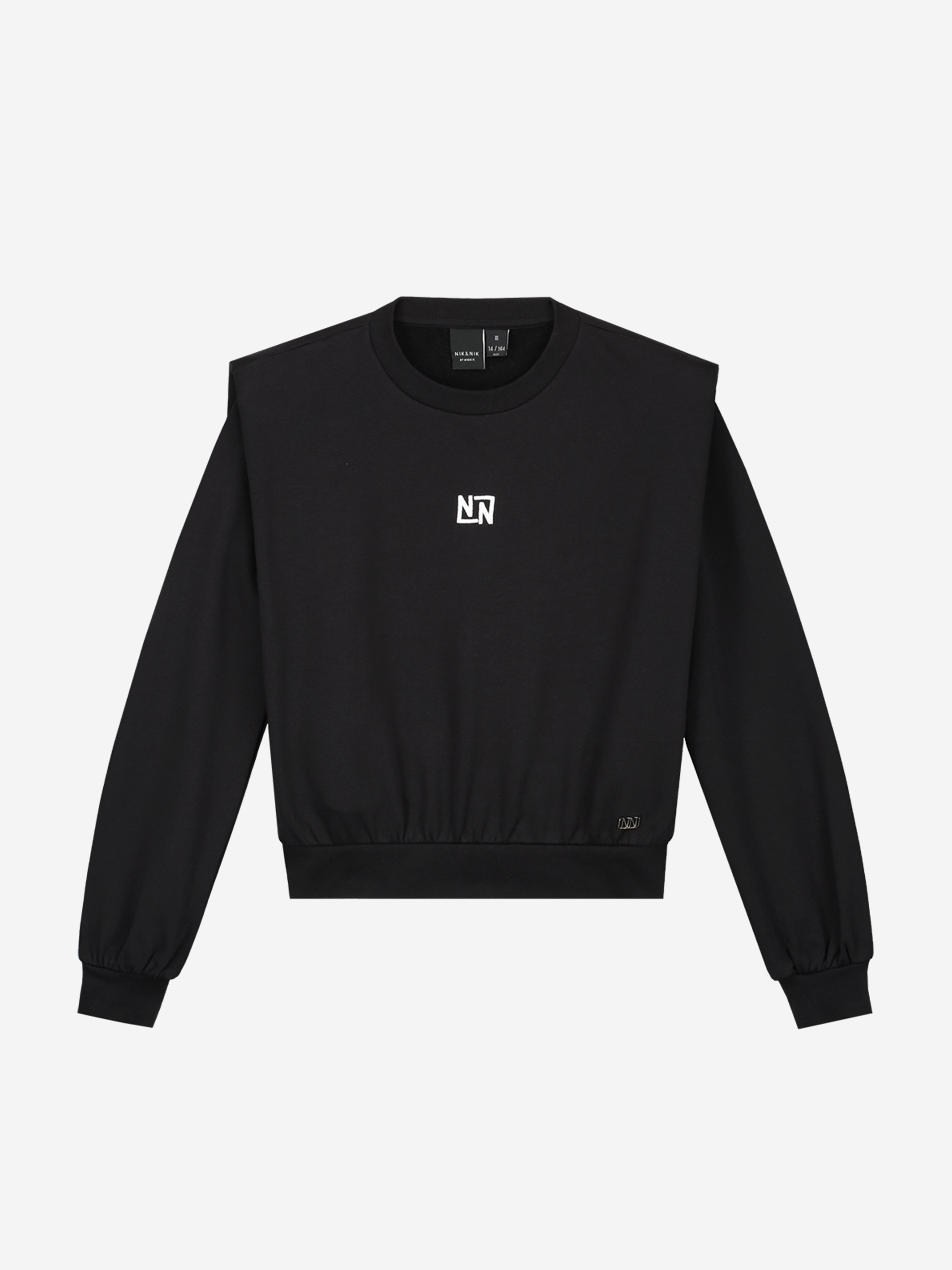 Sweater with padded shoulders