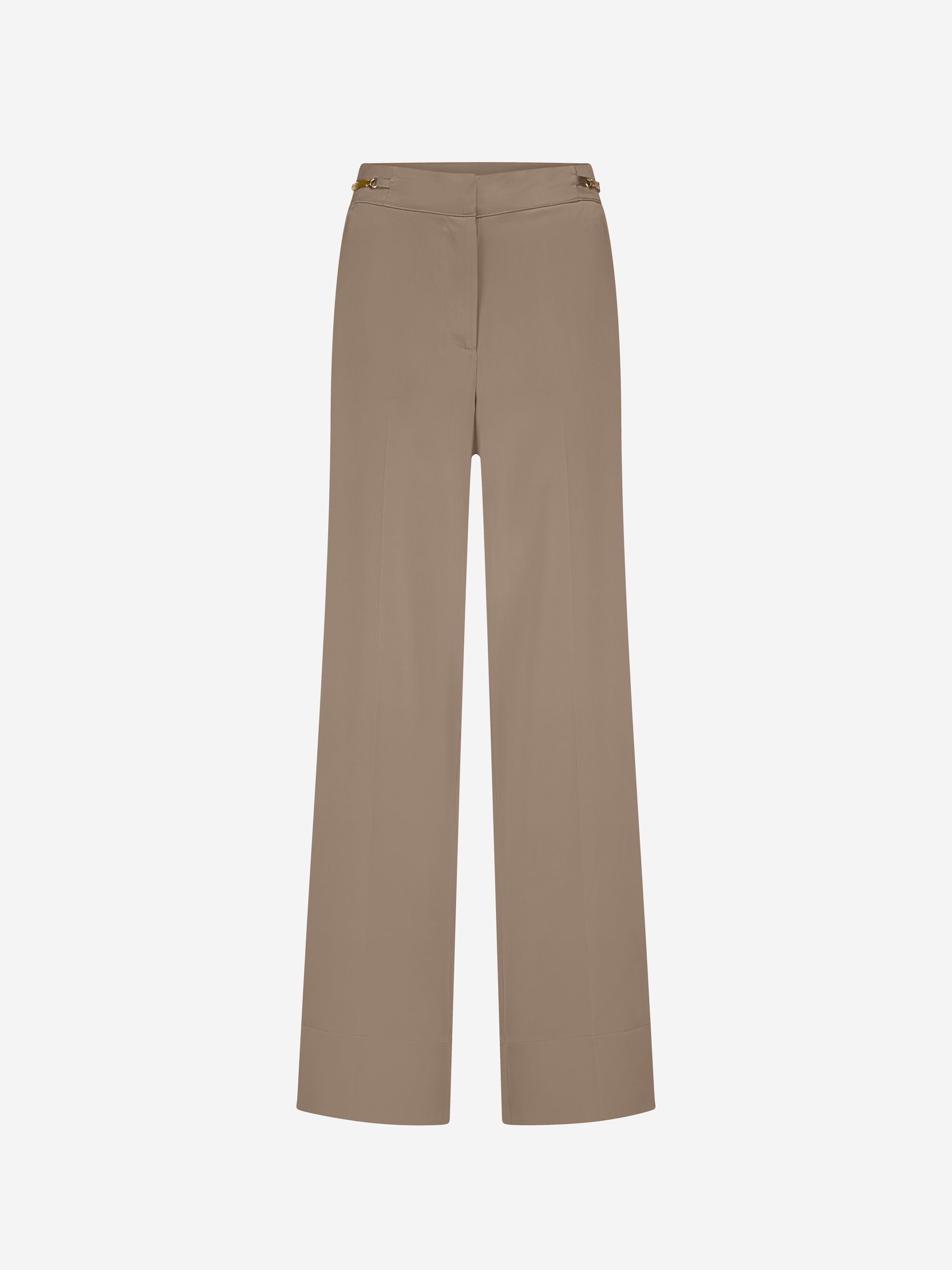 Satin pants with chain detail