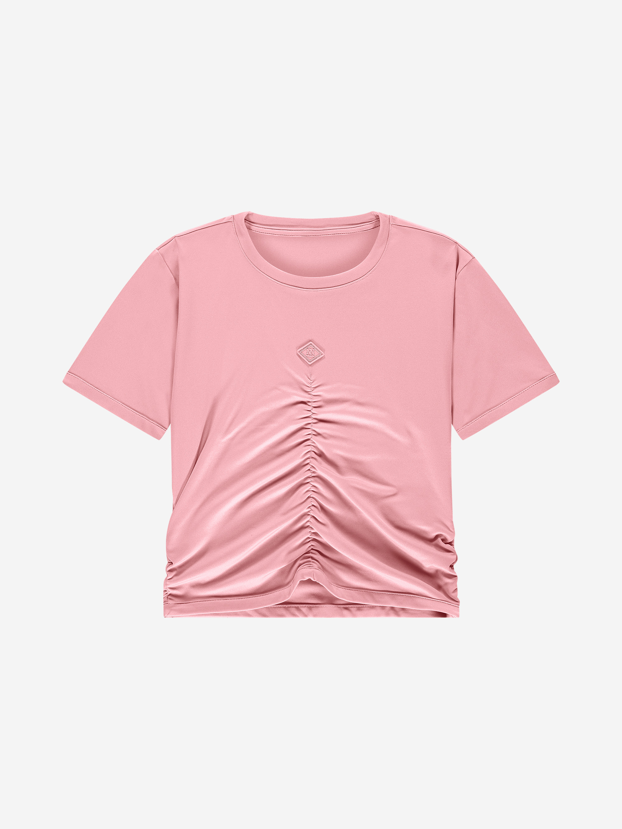 Cropped T-shirt with draped detail