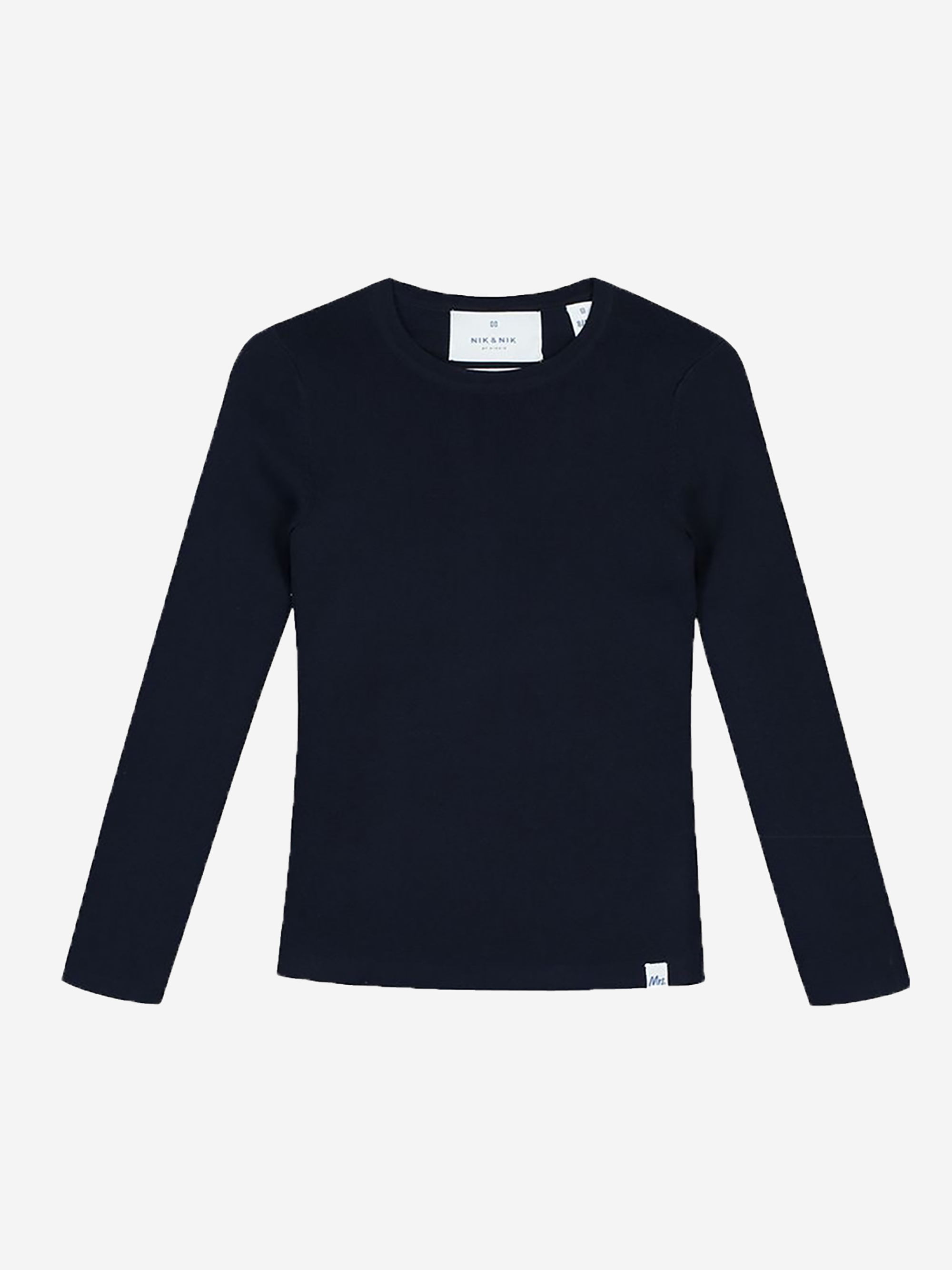 Dark blue top with long sleeves