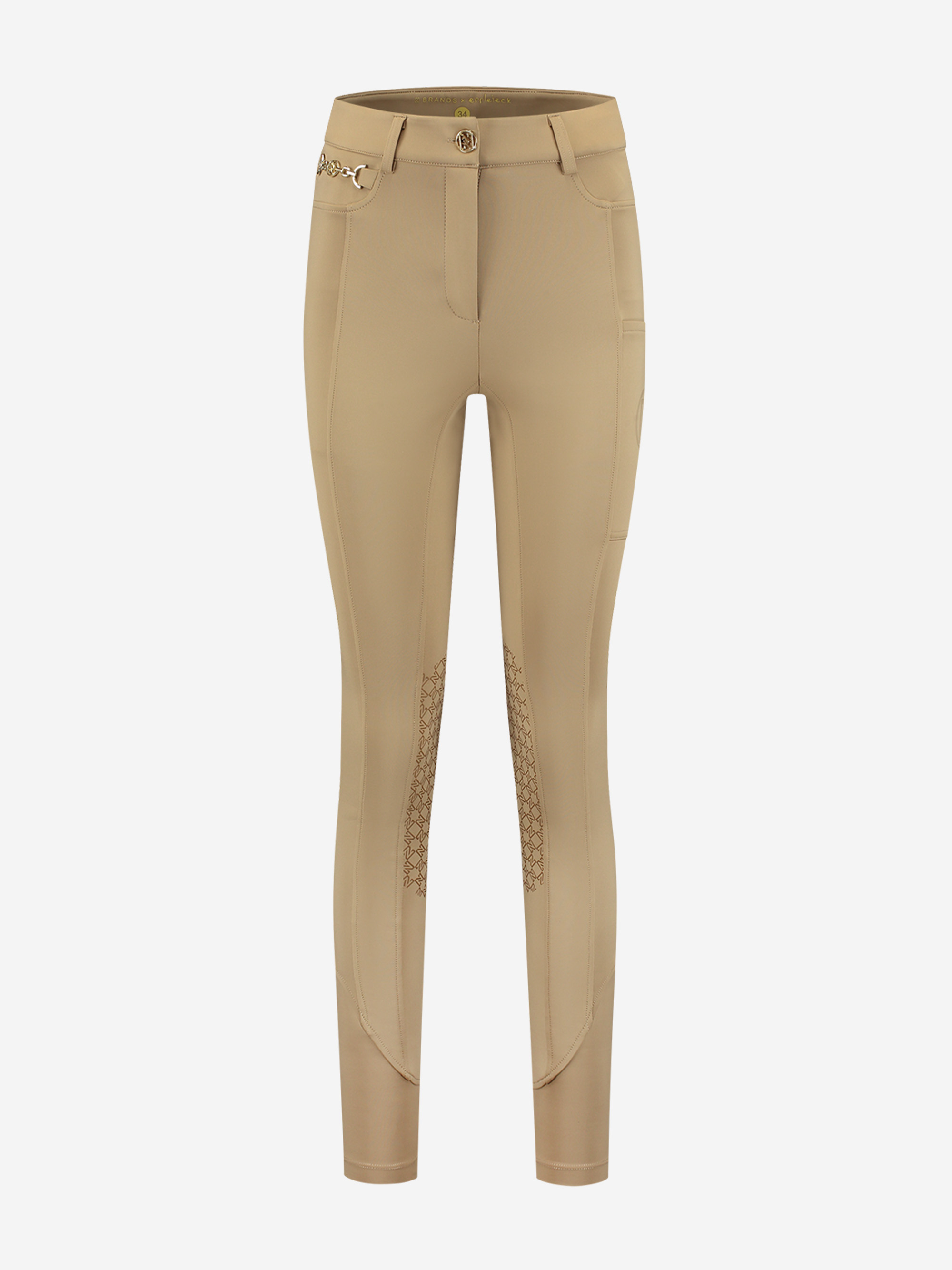 Riding breeches with chain detail