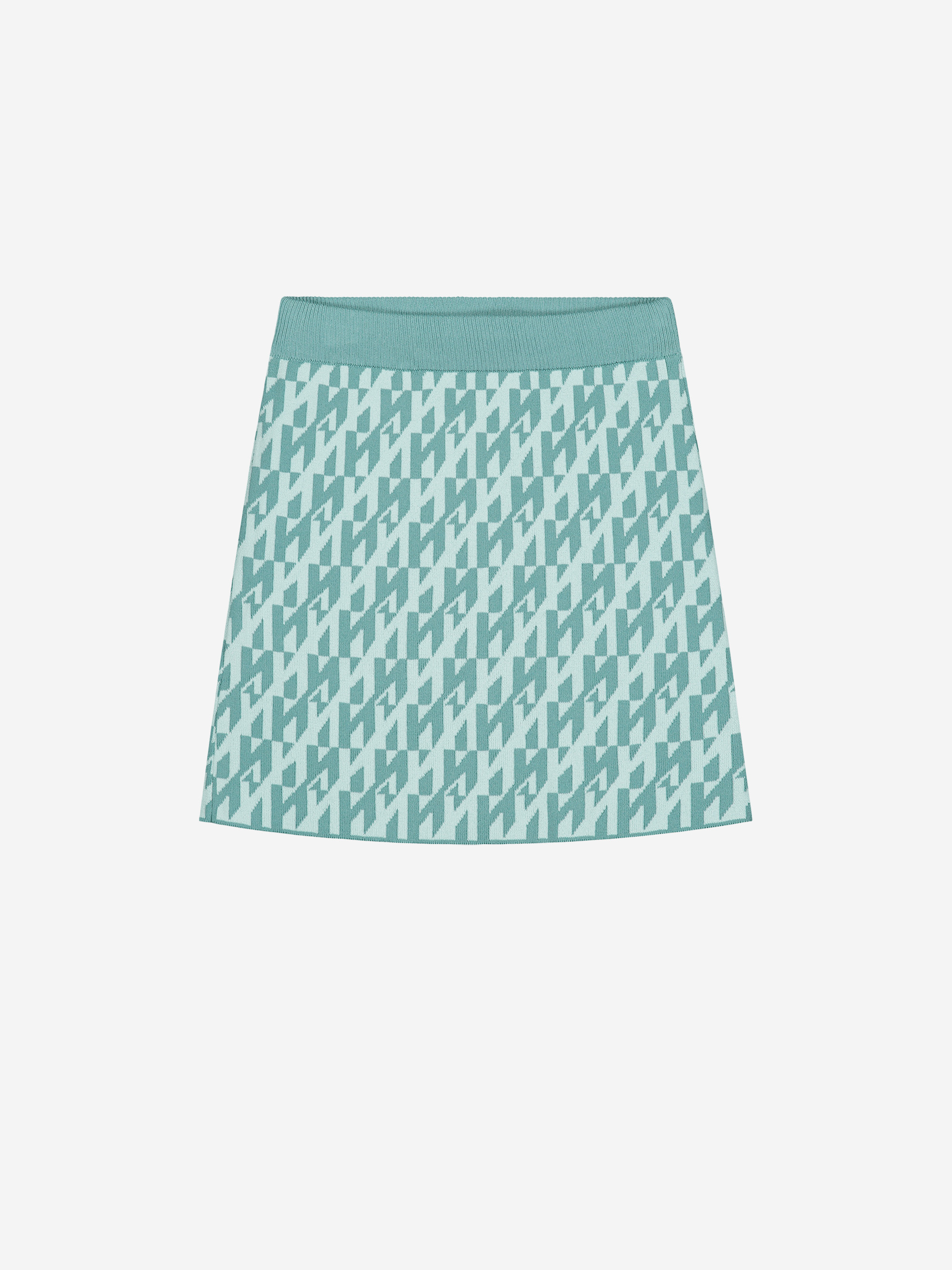 Fitted skirt with logo pattern