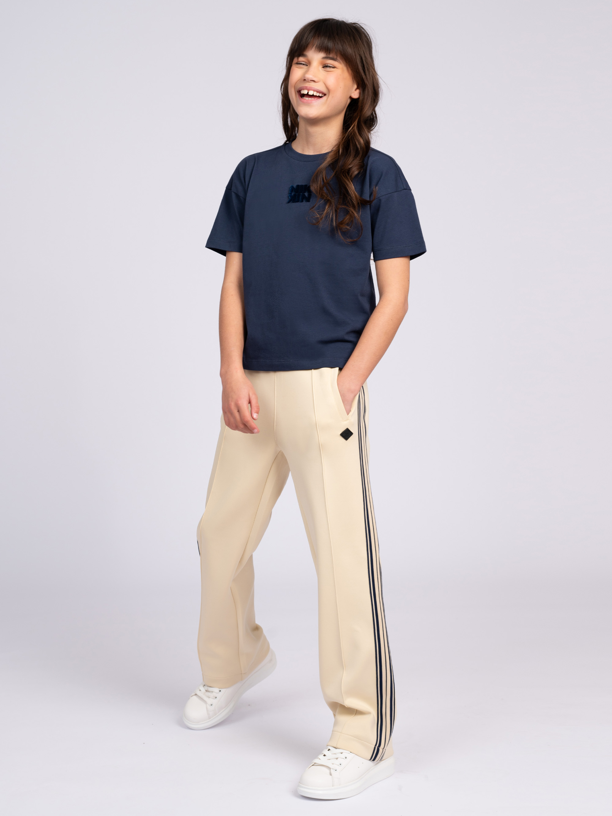 Joggers with stripes on the side