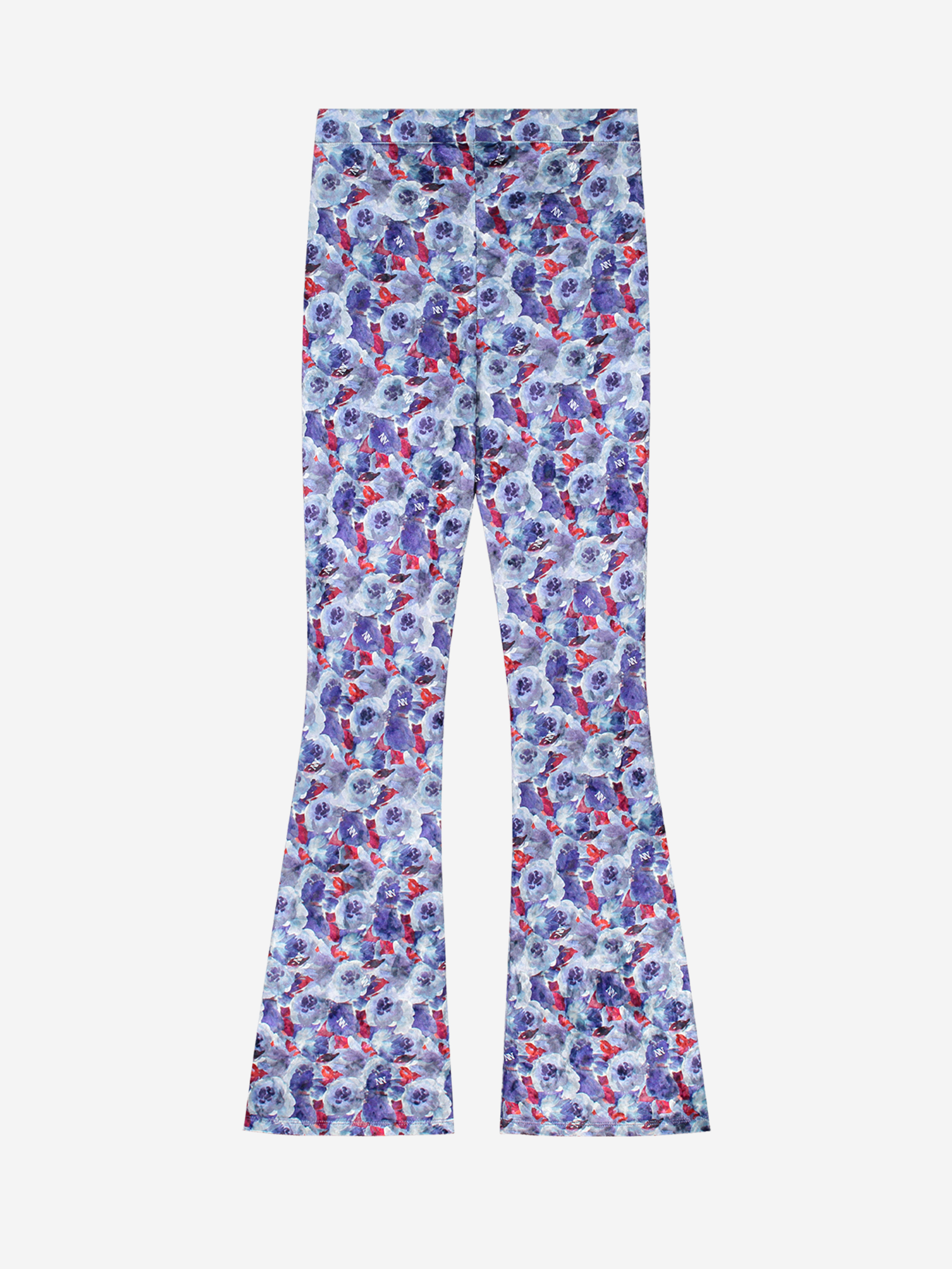 Velvet Flower Flared Pants