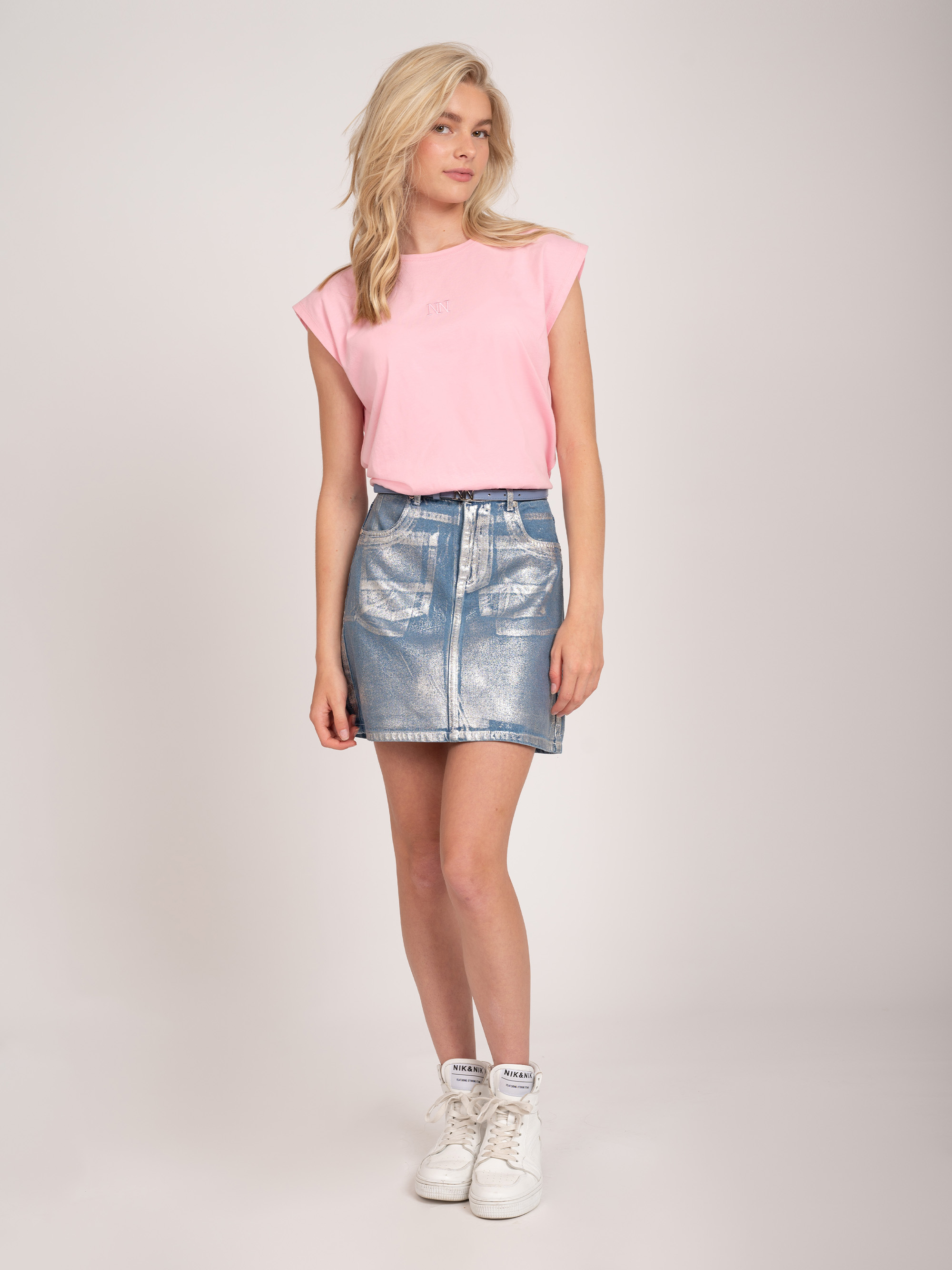 Metallic skirt