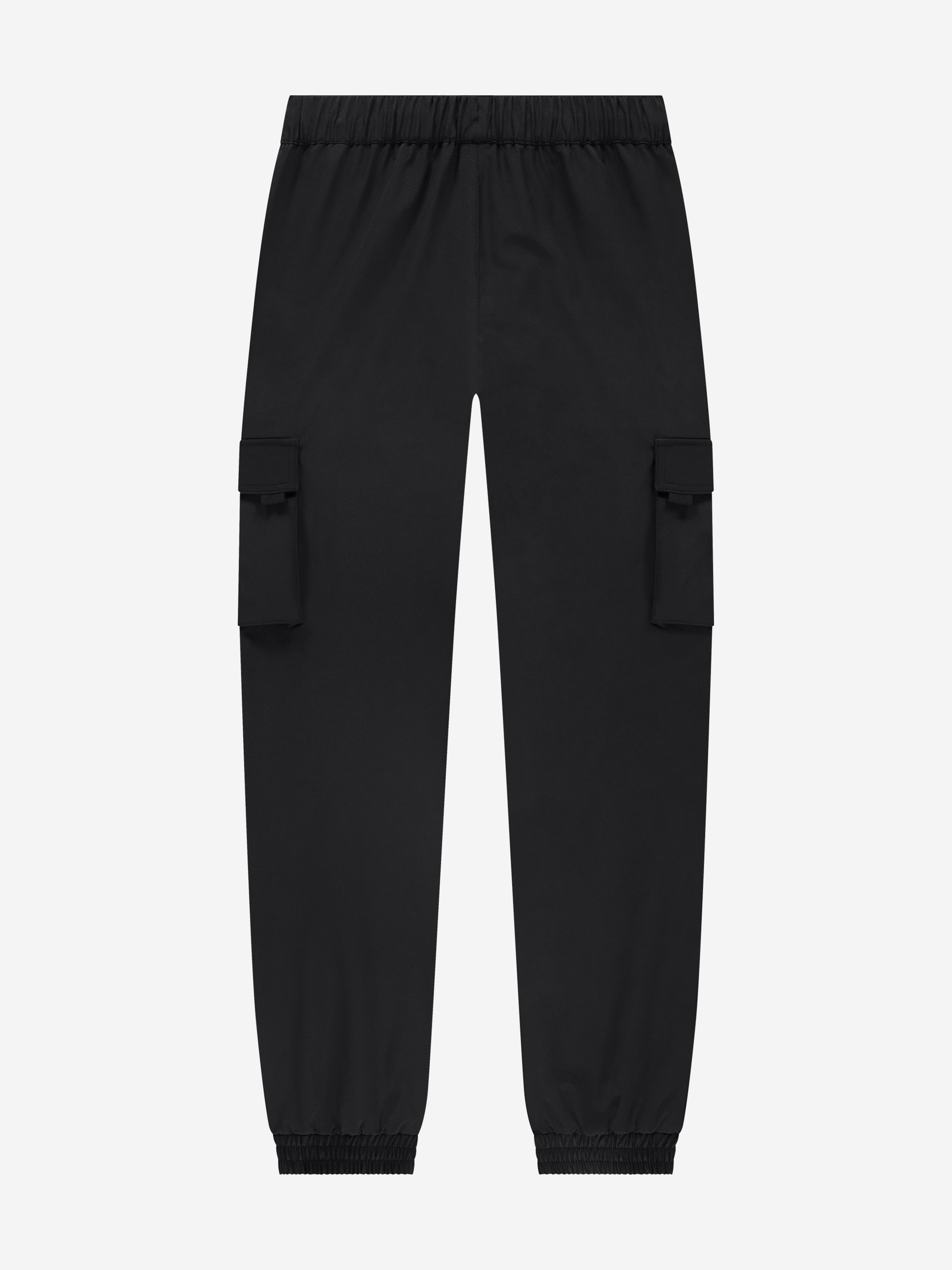 Cargo pants with elastic waistband and drawstring