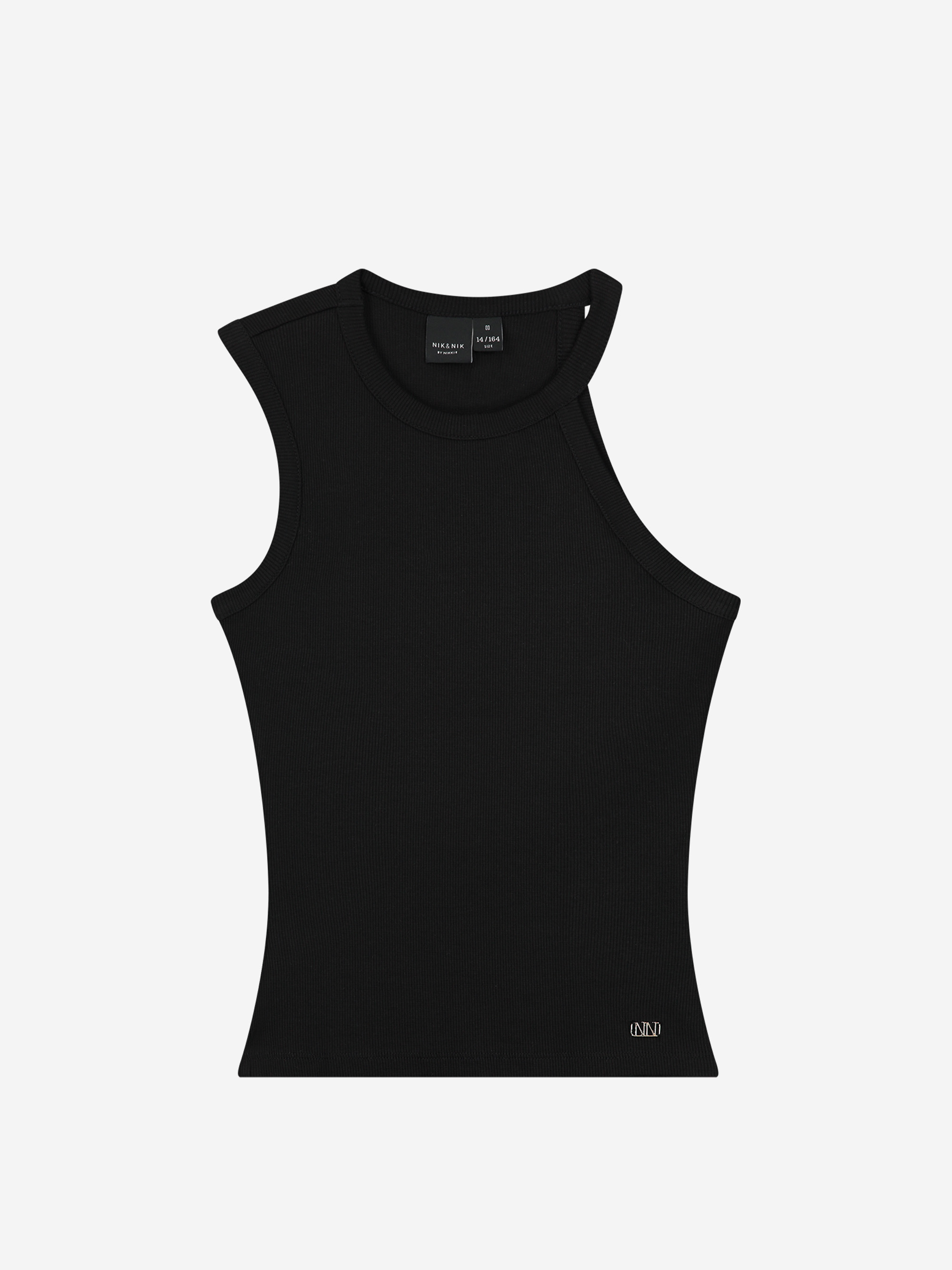 Ribbed one shoulder top