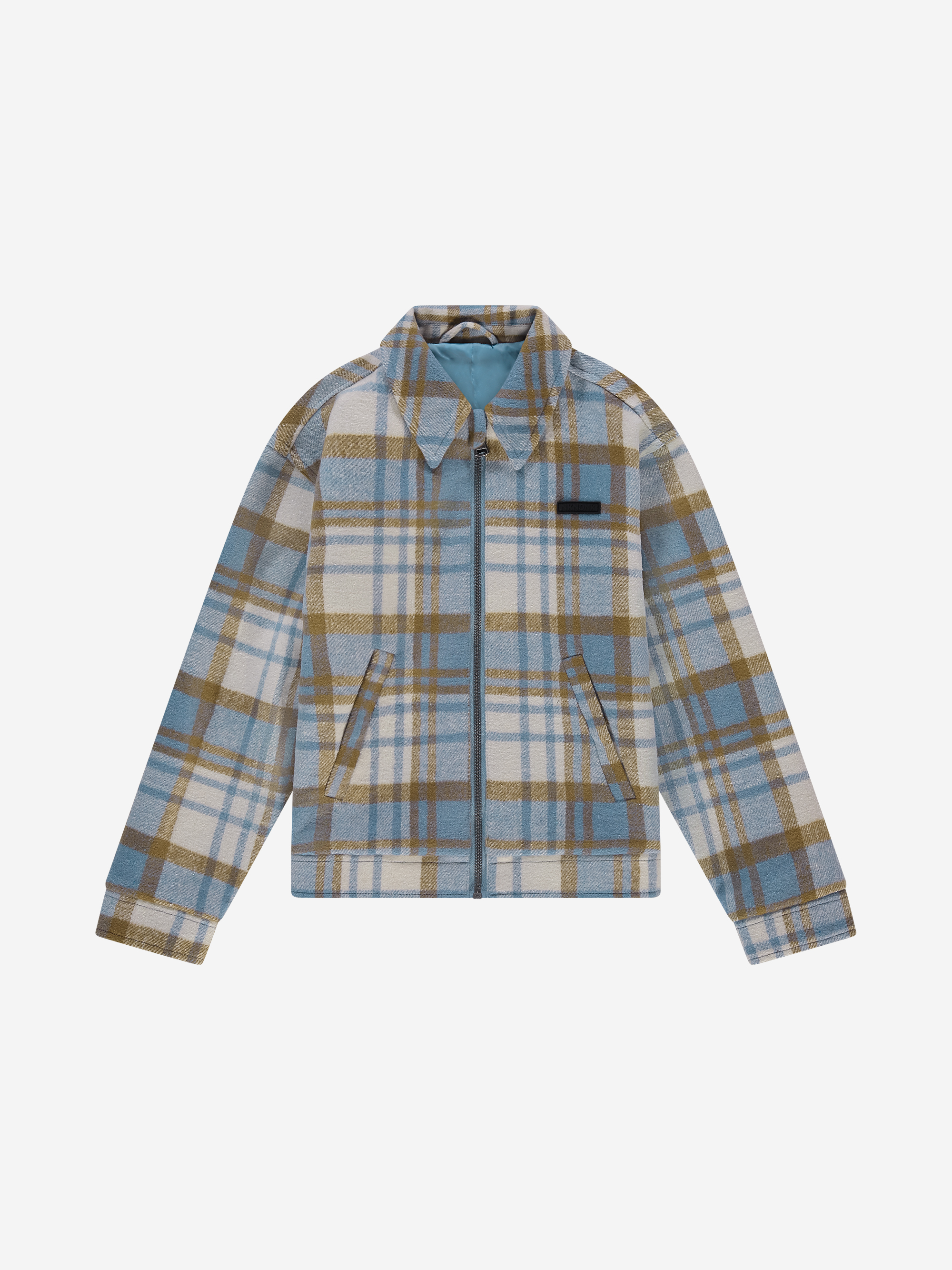 Geruit jack met logo patch