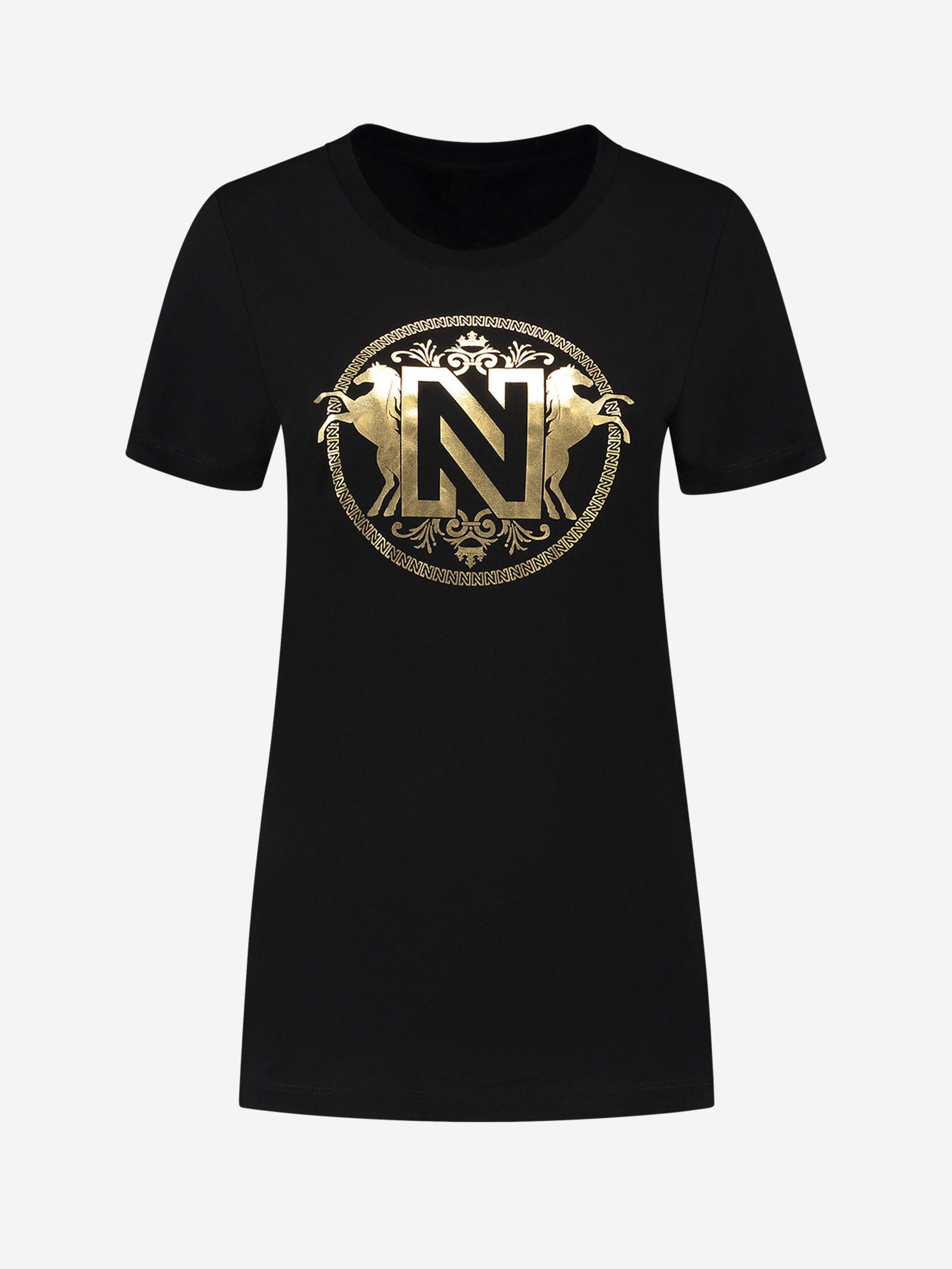 T-shirt with foil artwork