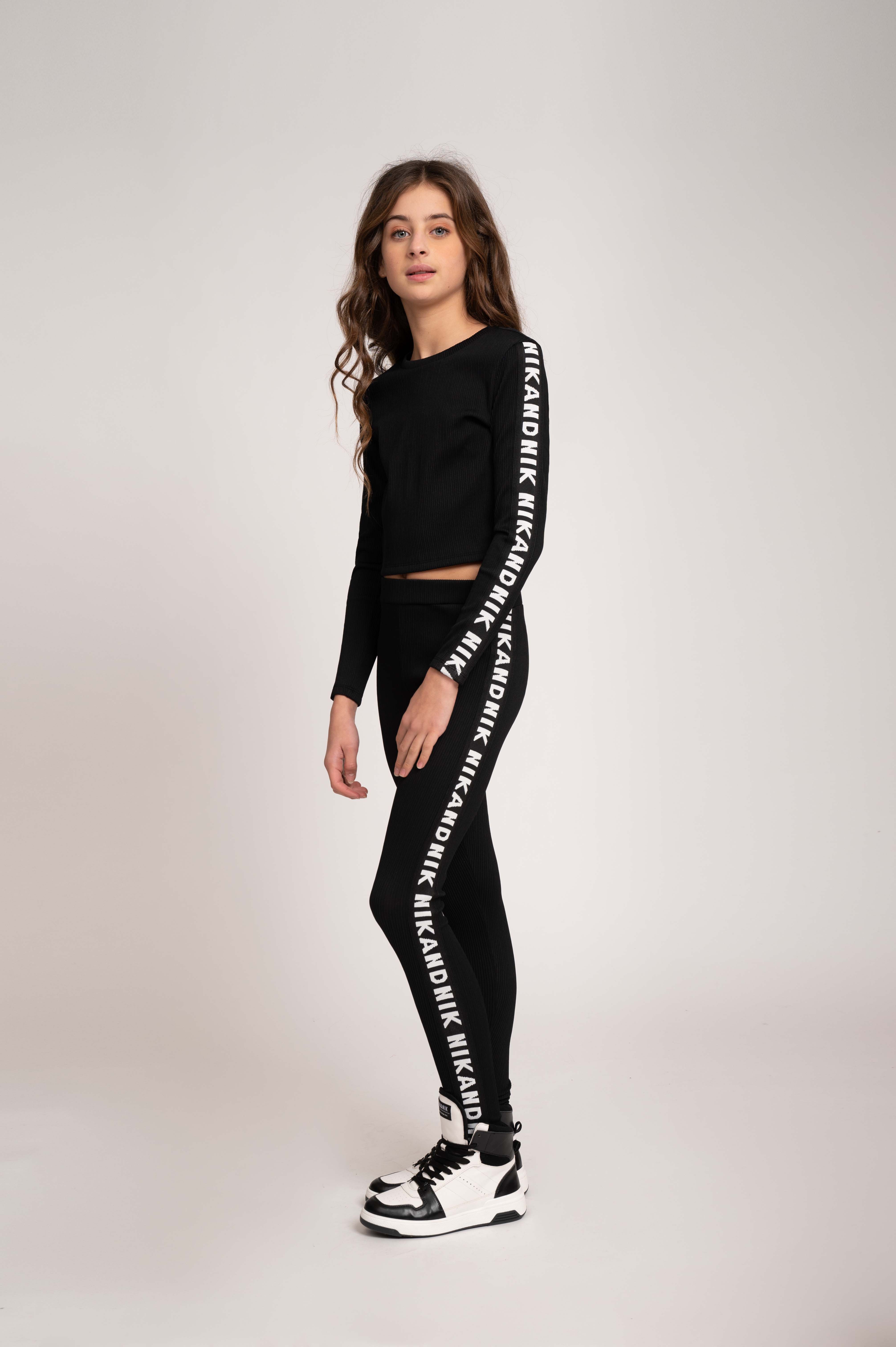 Rib legging with high rise 