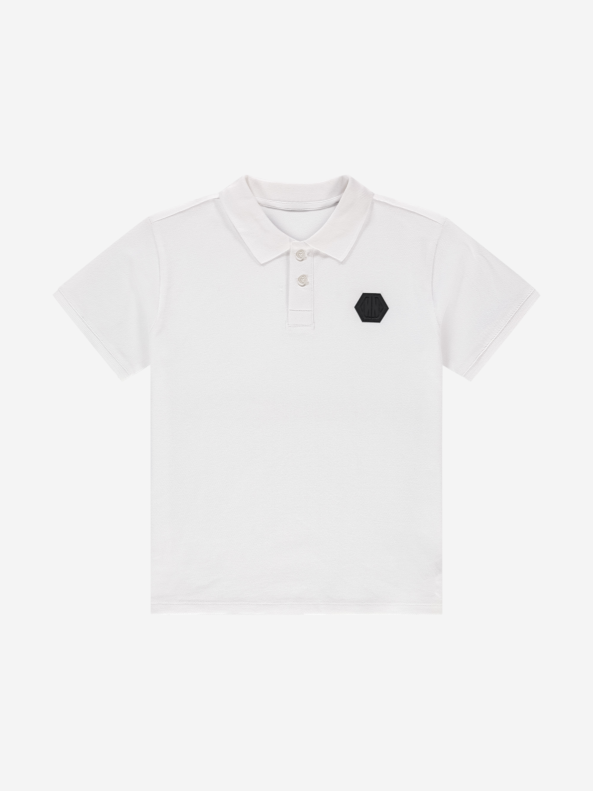 Losvallende polo met logo patch