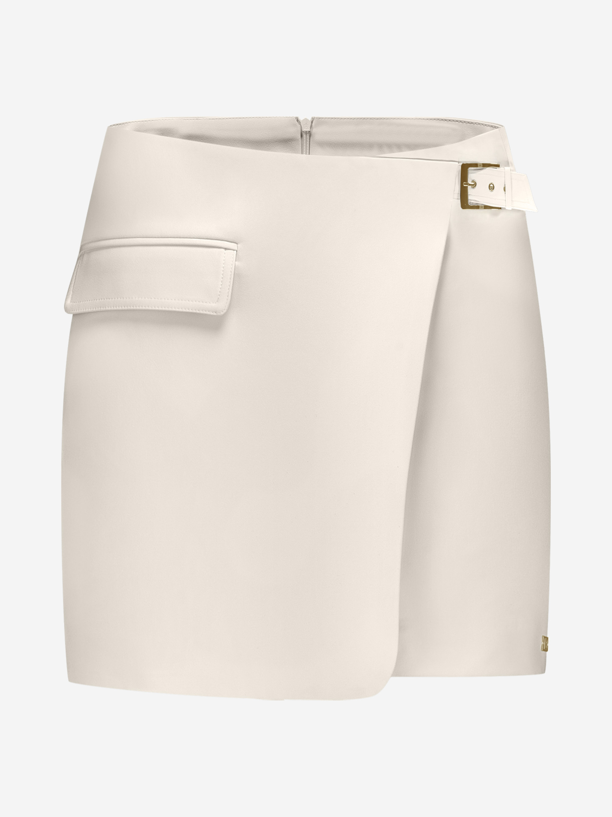 Wrap skort with buckle detail 