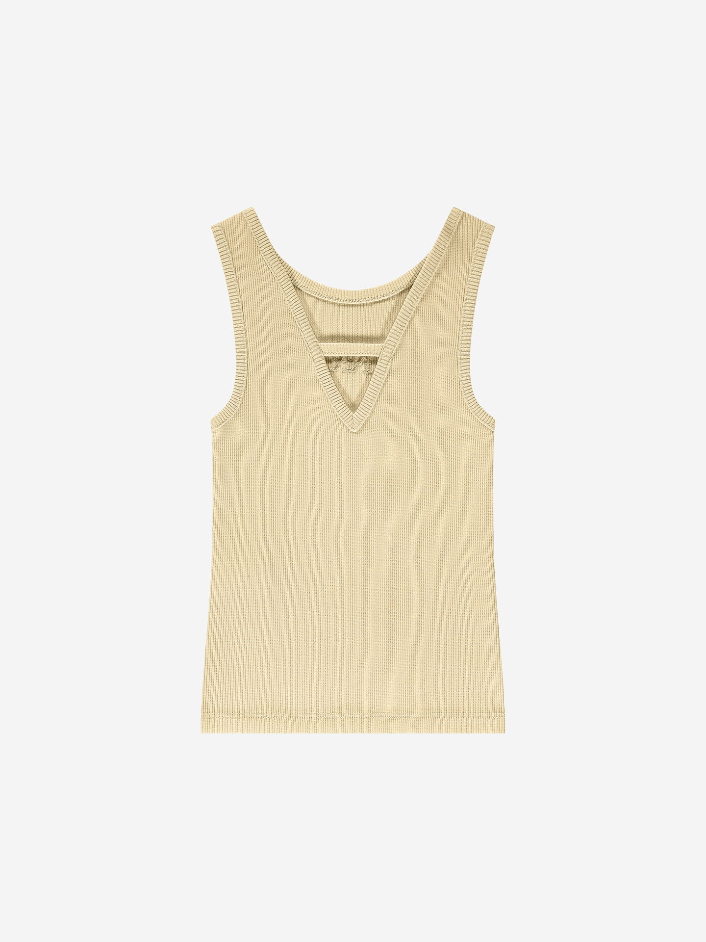 Ribbed top with embroidered logo